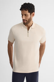 Chandail polo à manches courtes - Homme && BEIGE