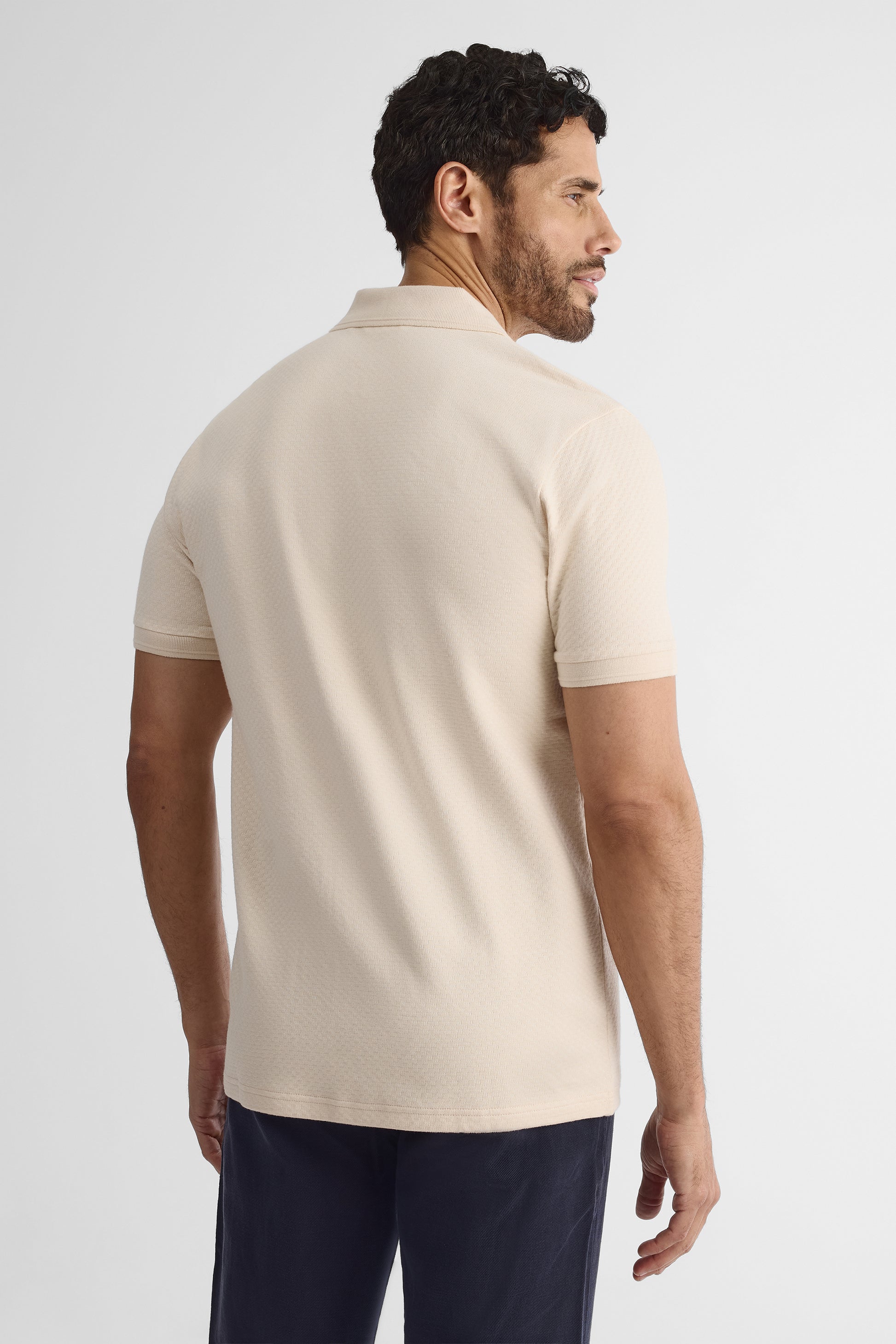 Chandail polo à manches courtes - Homme && BEIGE
