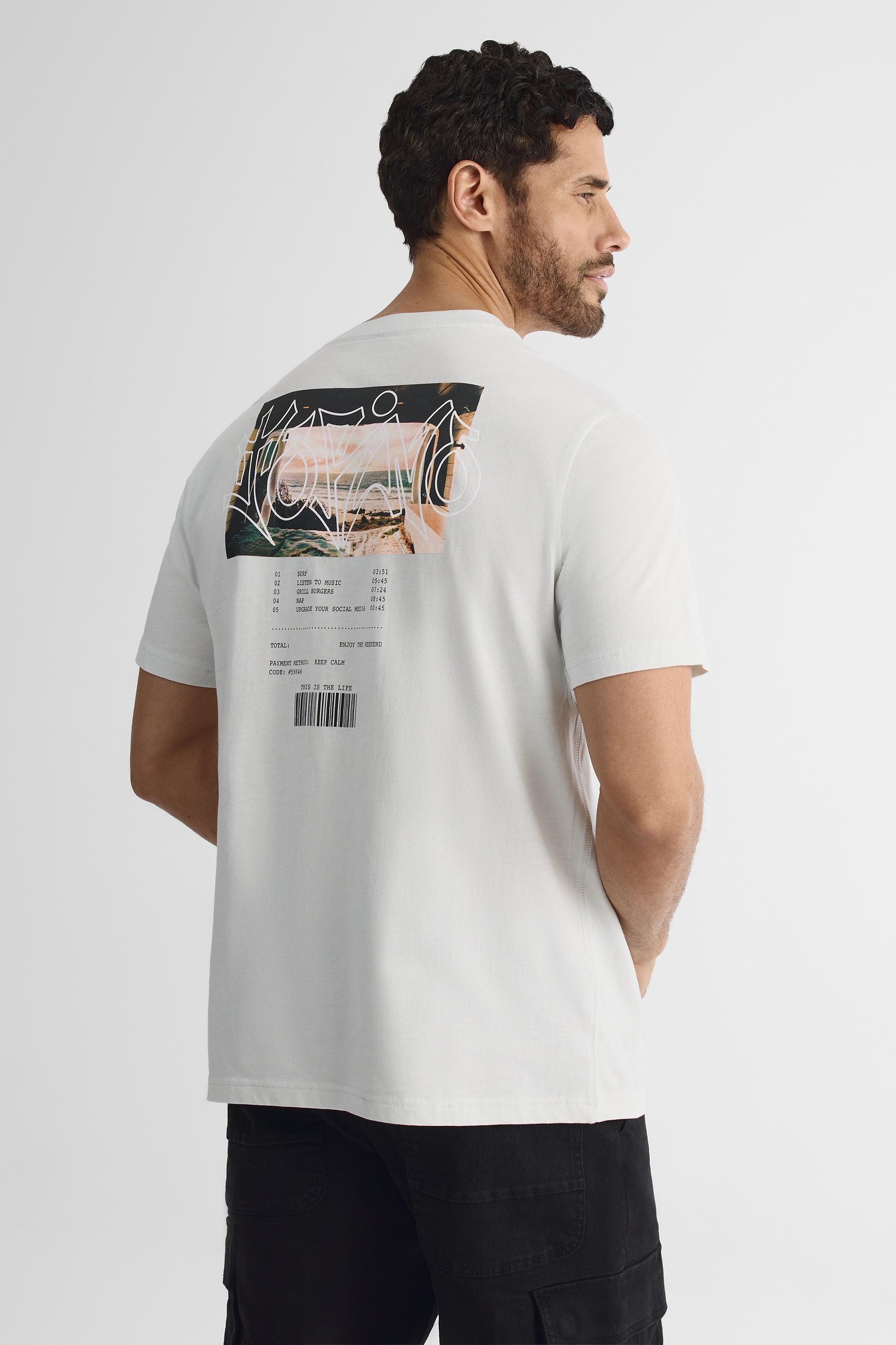 T-shirt à manches courtes - Homme && BLEU