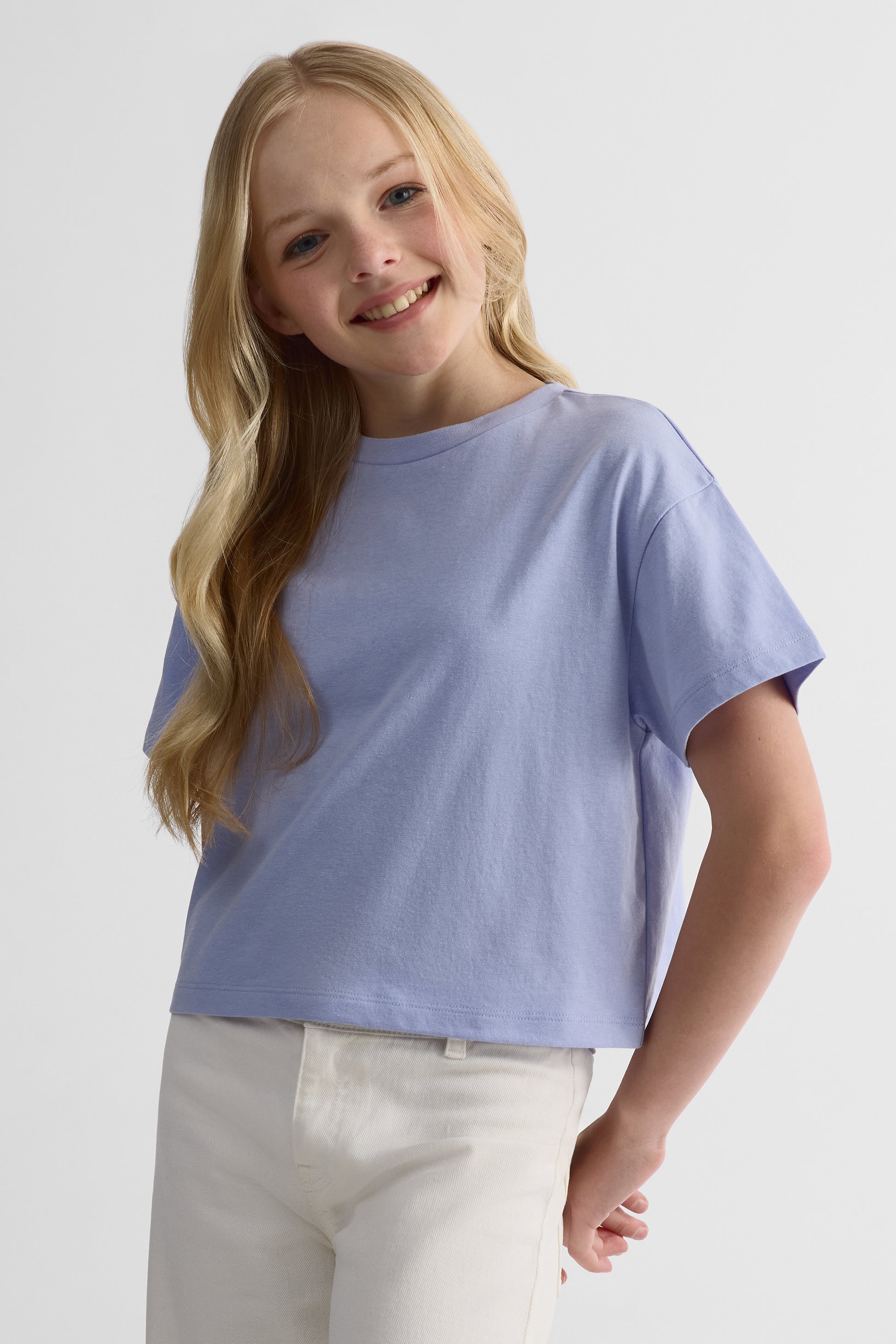 Chandail uni en jersey - Ado fille && LILAS