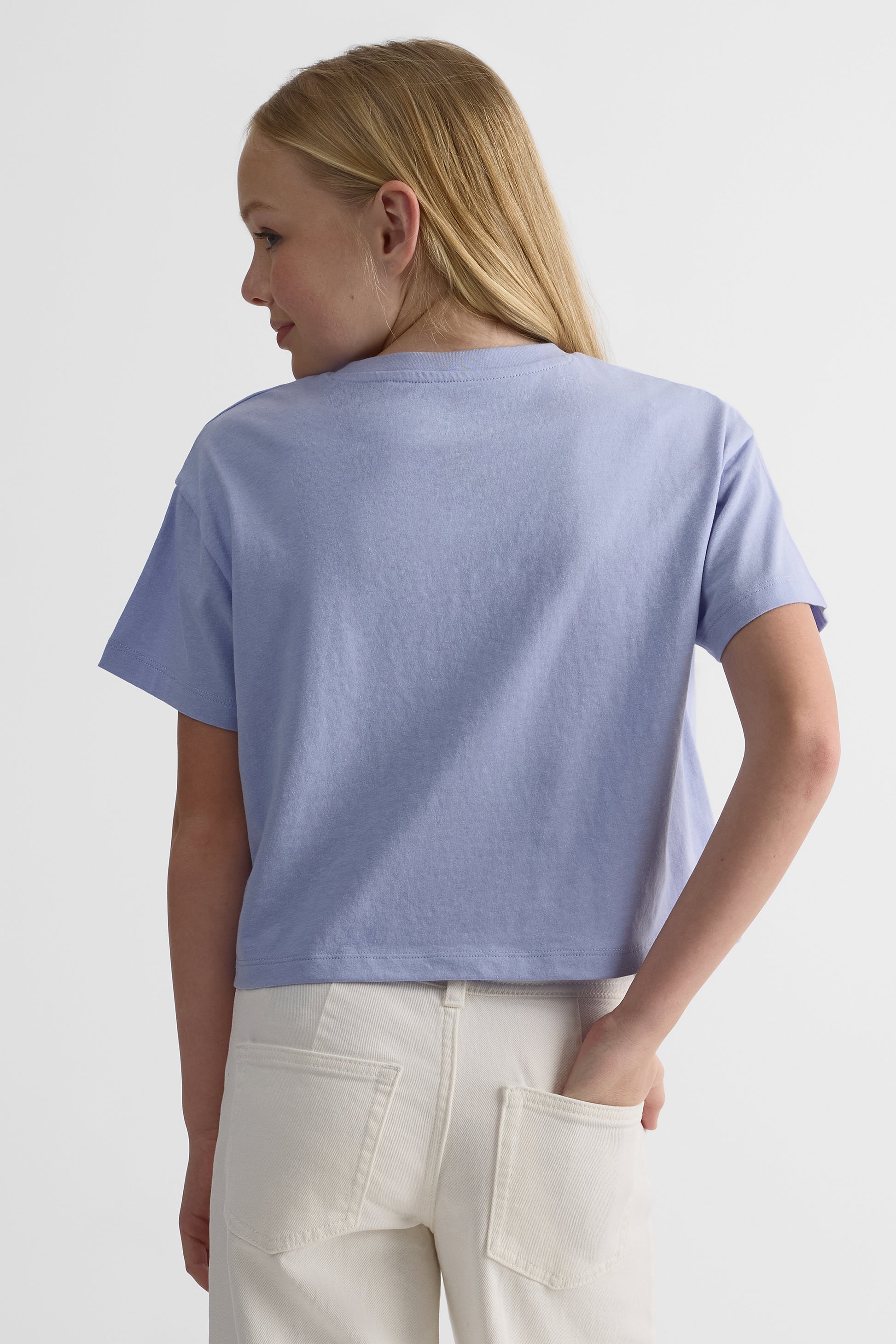 Chandail uni en jersey - Ado fille && LILAS