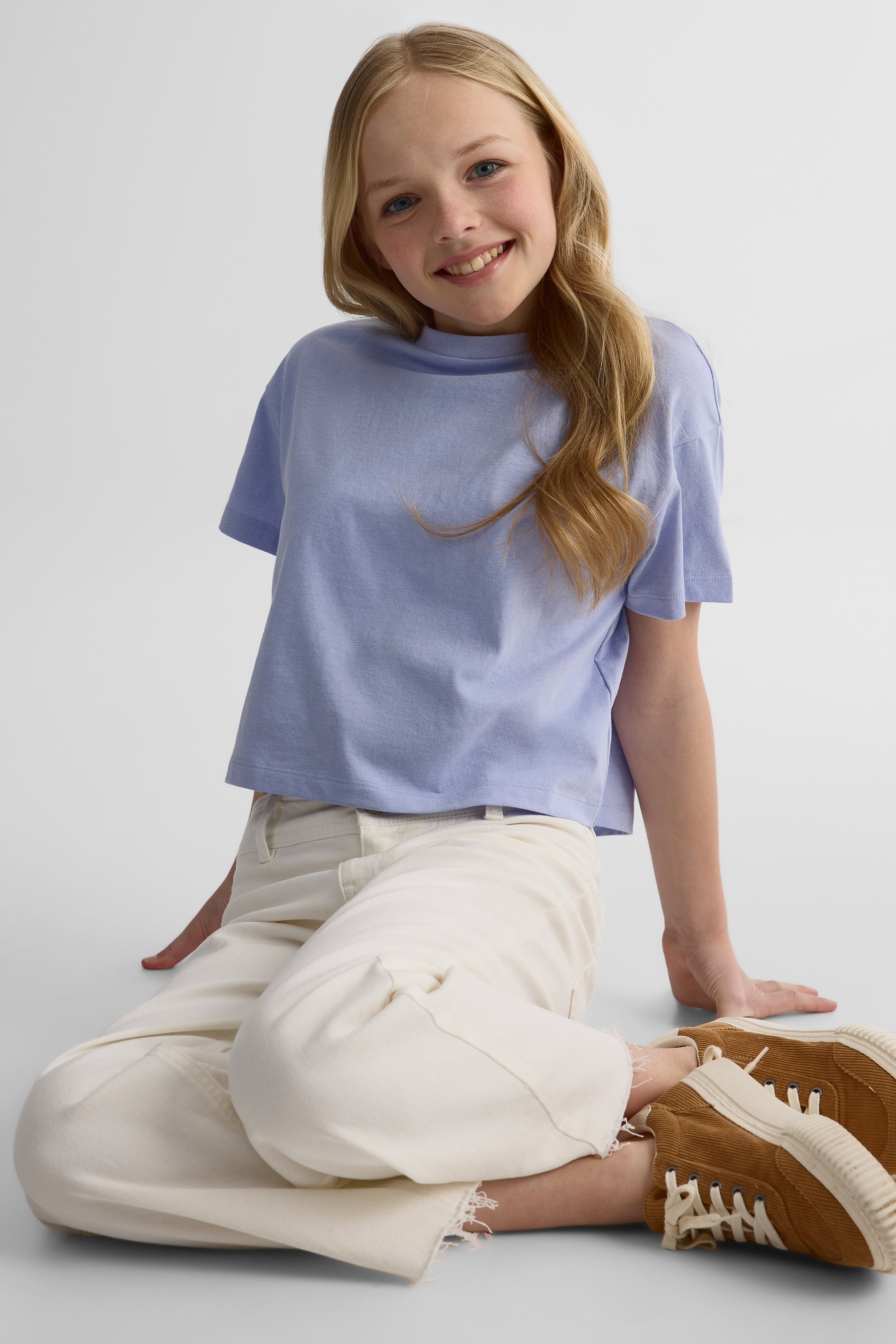 Chandail uni en jersey - Ado fille && LILAS