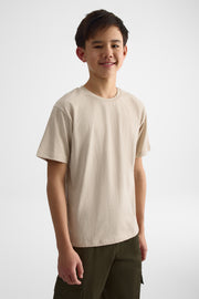 Chandail uni en jersey - Ado garçon && BEIGE