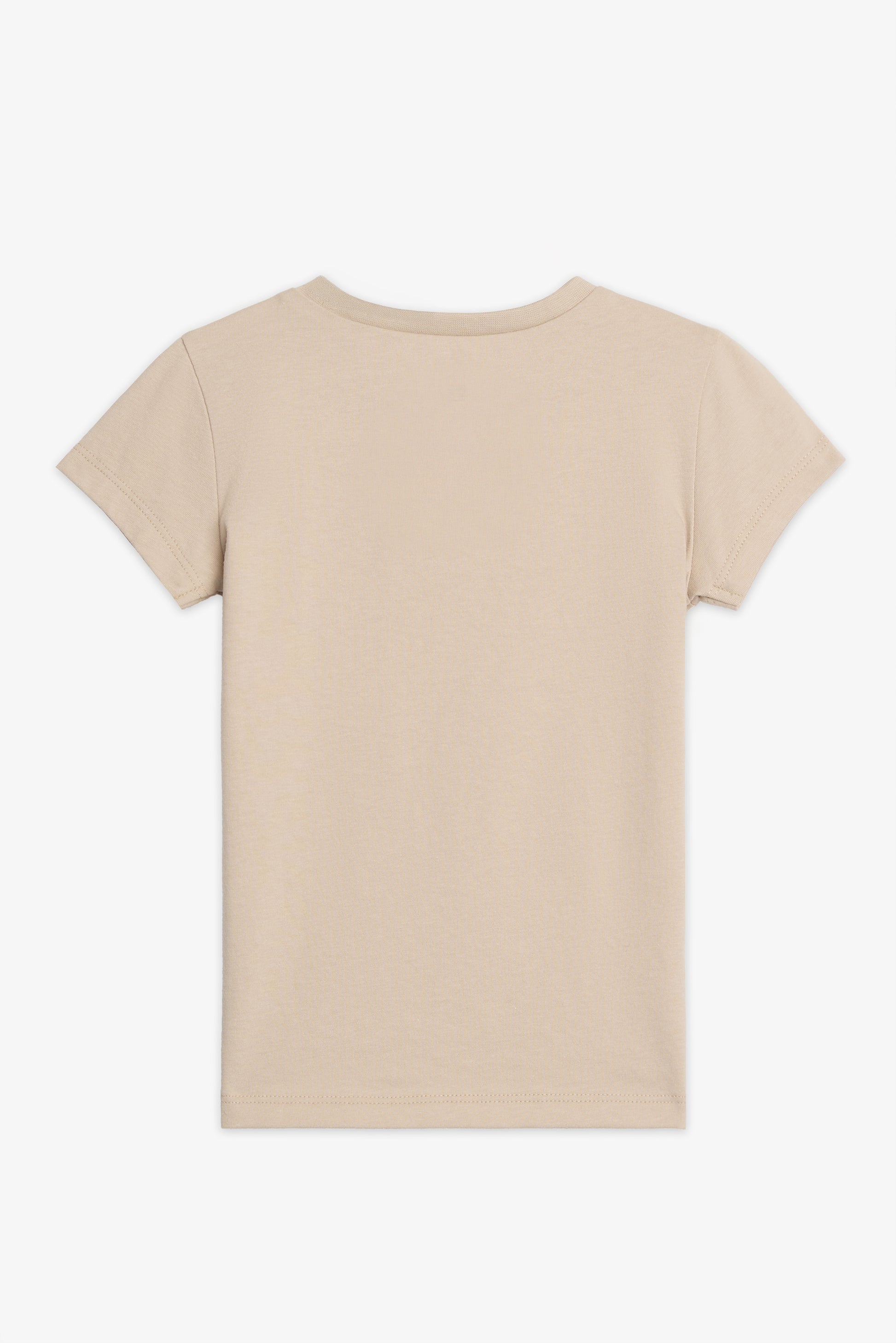 Chandail uni en jersey - Bébé fille && BEIGE