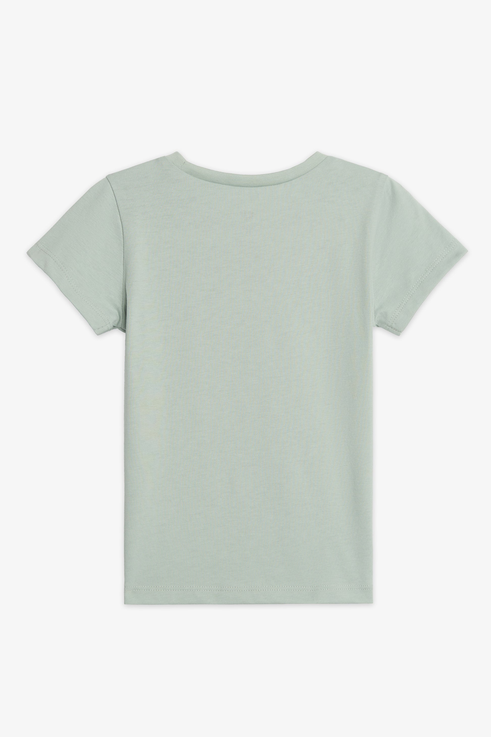 Chandail uni en jersey - Bébé fille && VERT DE GRIS