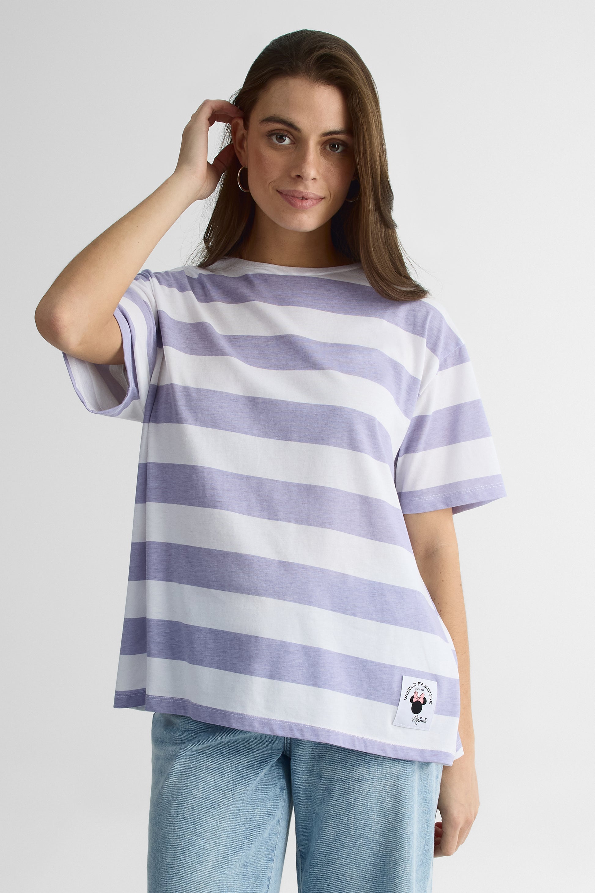 Chandail graphique loose fit - Jeune femme && LILAS MULTI