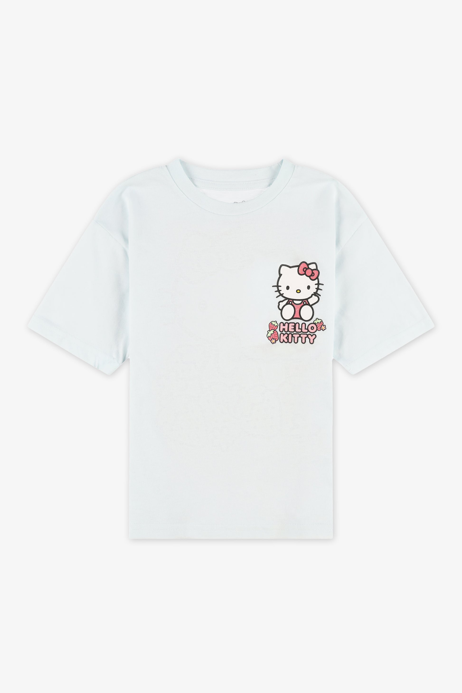 T-shirt court Hello Kitty coupe ample - Enfant fille && BLEU