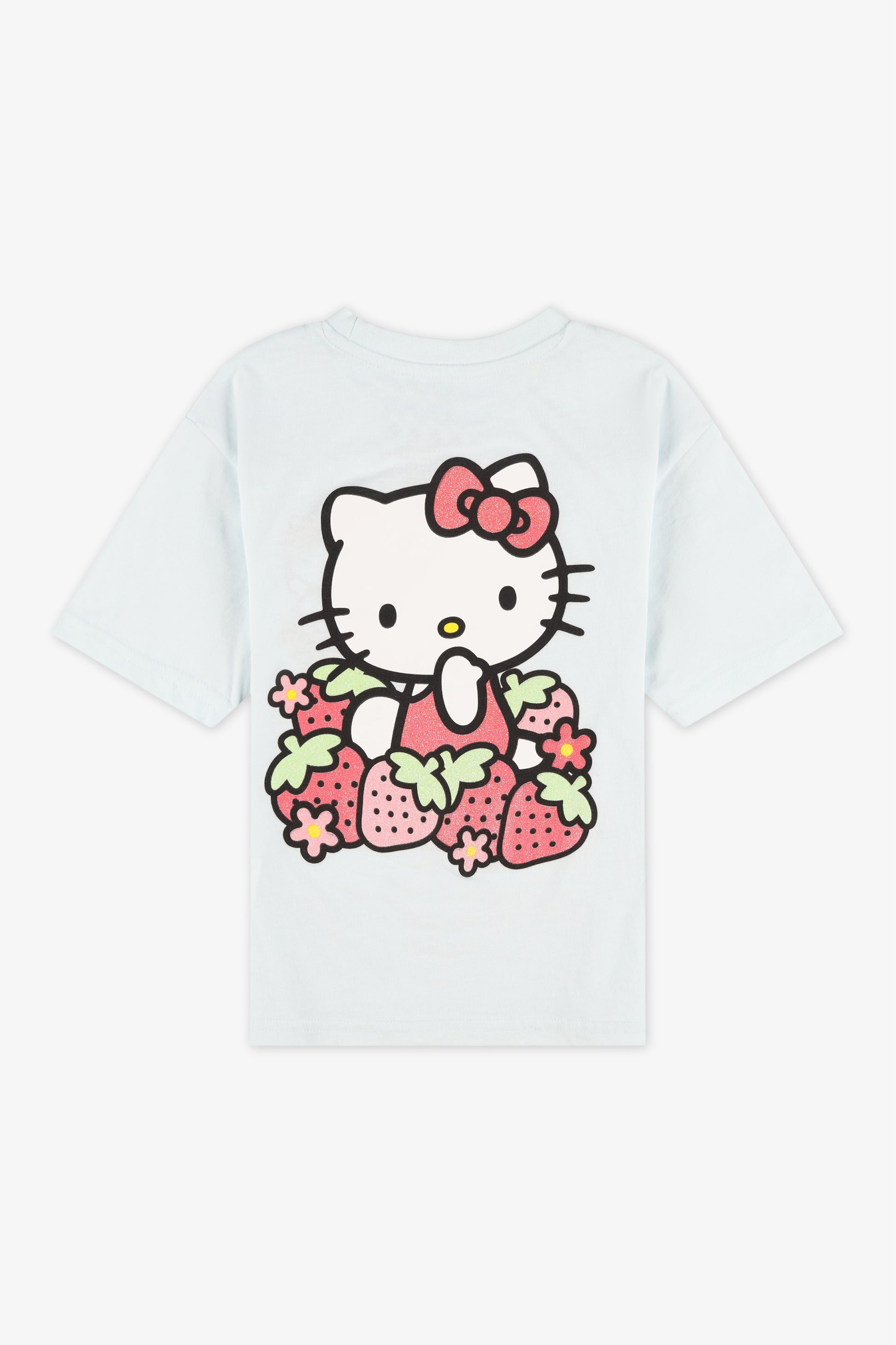 T-shirt court Hello Kitty coupe ample - Enfant fille && BLEU