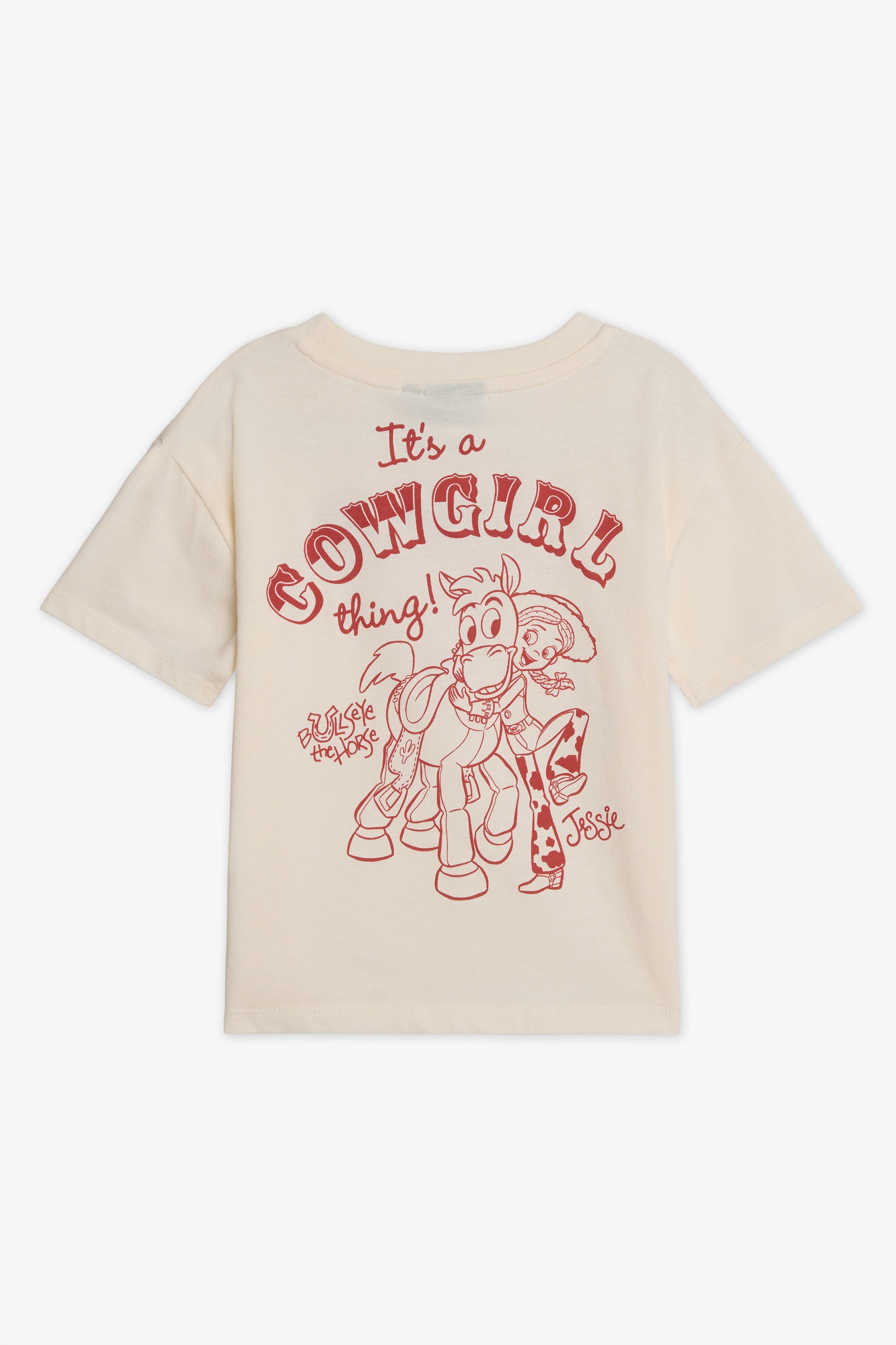 Chandail à manches courtes graphique - Enfant fille && BEIGE