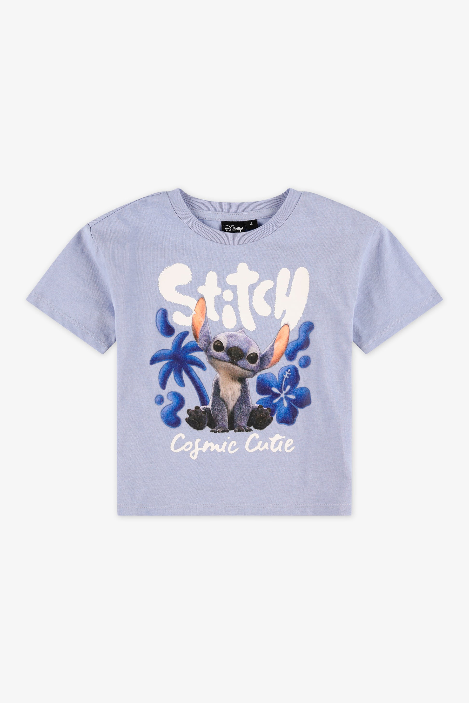 Chandail à manches courtes graphique - Fille && BLEU