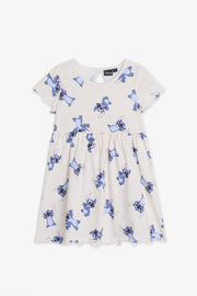 Robe à manches courtes imprimée - Fille && ROSE