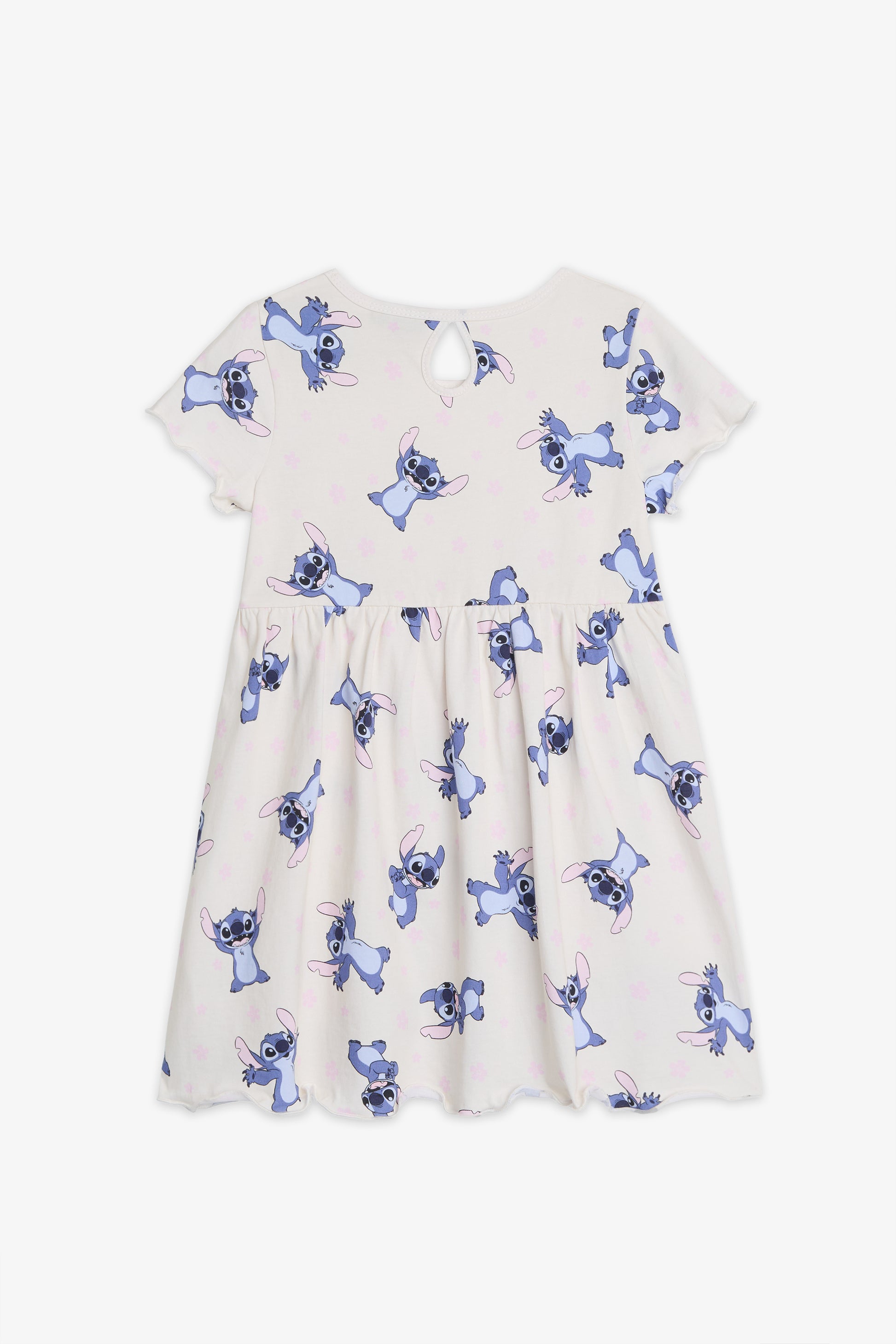 Robe à manches courtes imprimée - Fille && ROSE