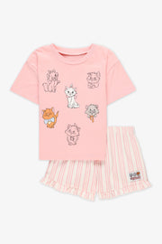 T-shirt manches courtes graphique - Fille && ROSE