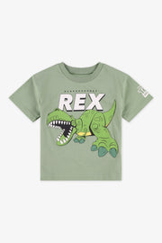 Chandail à manches courtes col rond Rex - Enfant garçon && VERT