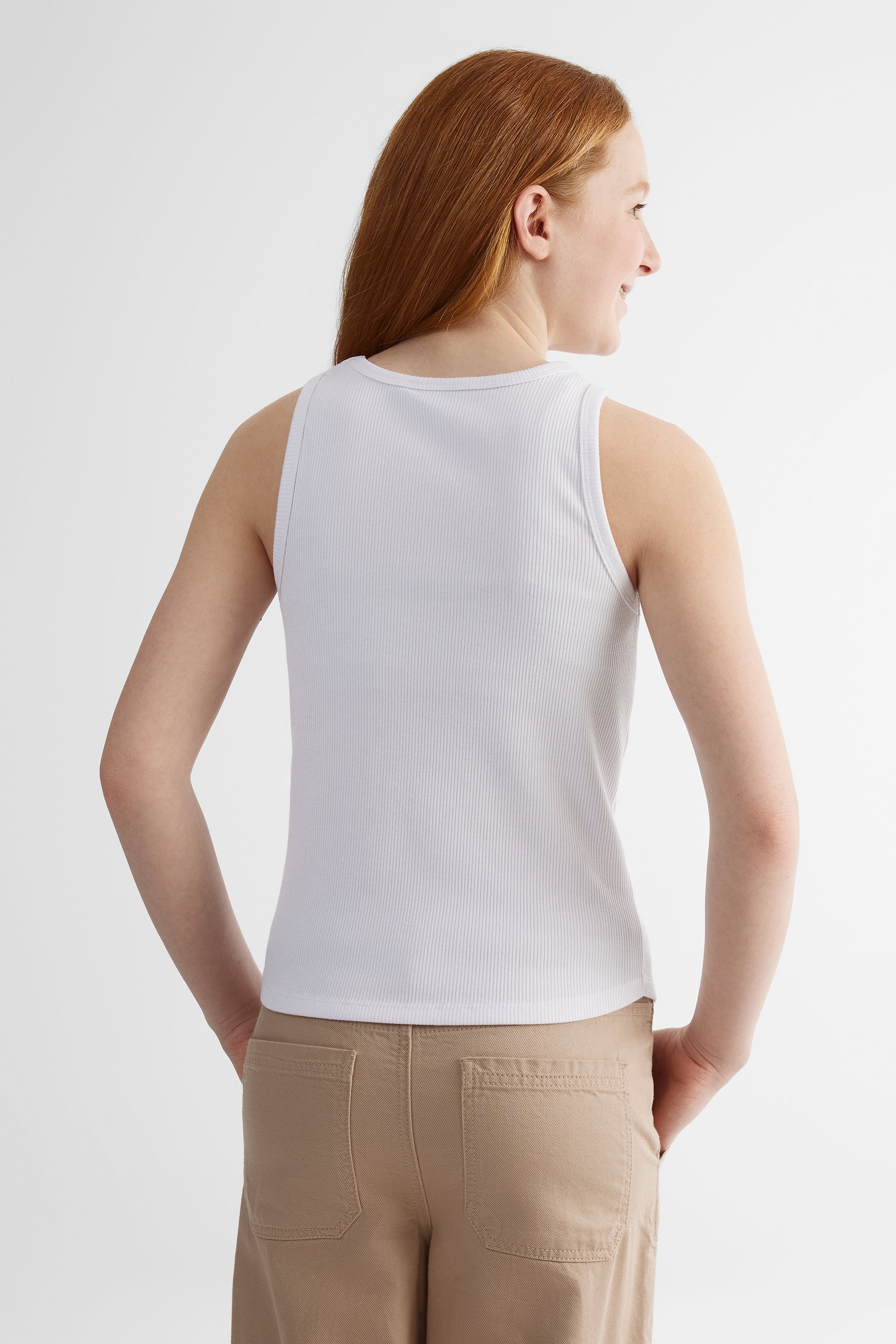 Camisole Stitch graphique tendance - Ado fille && BLANC
