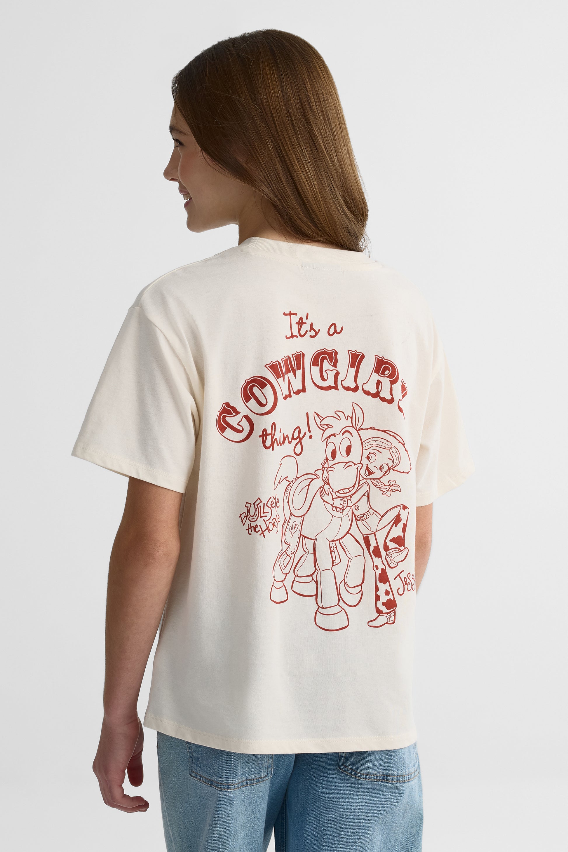 Chandail à manches courtes graphique - Ado fille && BEIGE