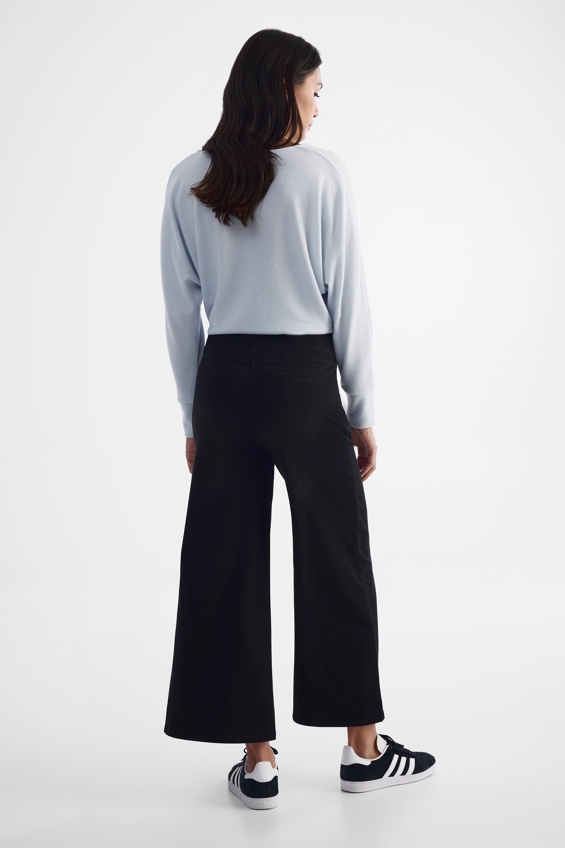 Jeans pull-on semi-évasé - Femme && NOIR