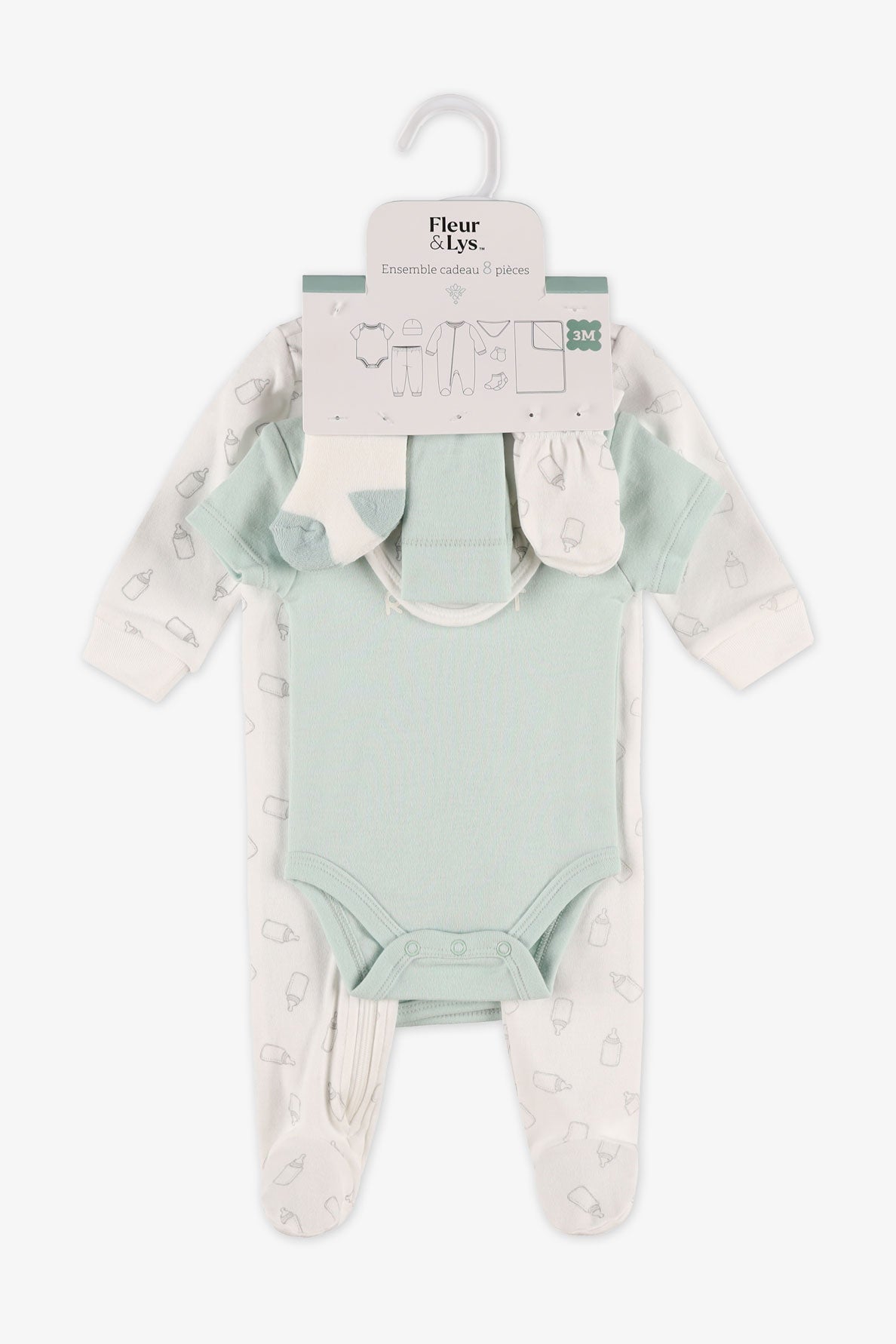 Trousse complète 8 morceaux mitaines et bonnet - Bébé && AQUA