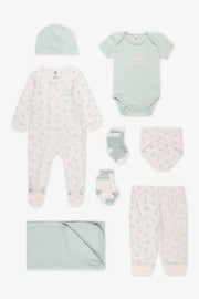 Ensemble cadeau neutre 8 morceaux baby shower - Bébé && AQUA