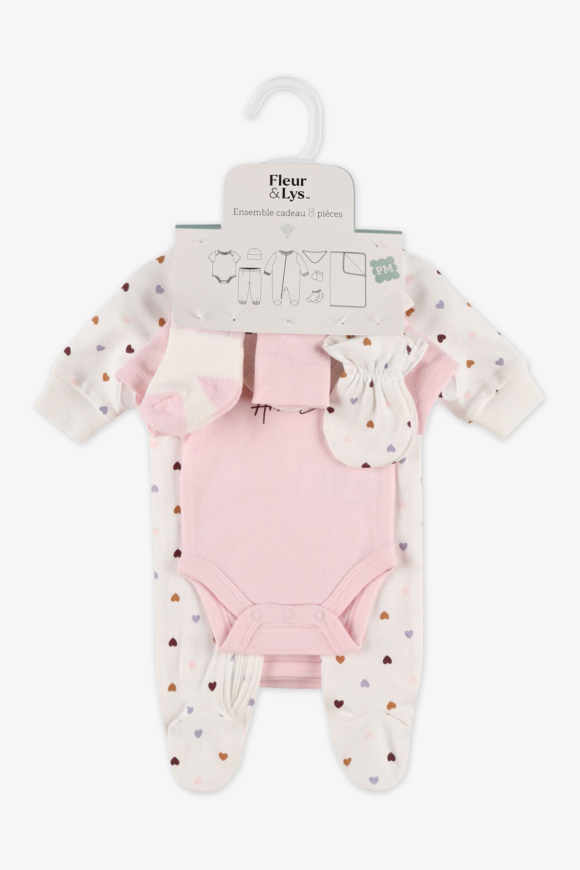 Ensemble cadeau 8 morceaux pour premier Noël - Bébé fille && BLANC CASSÉ/MULTI