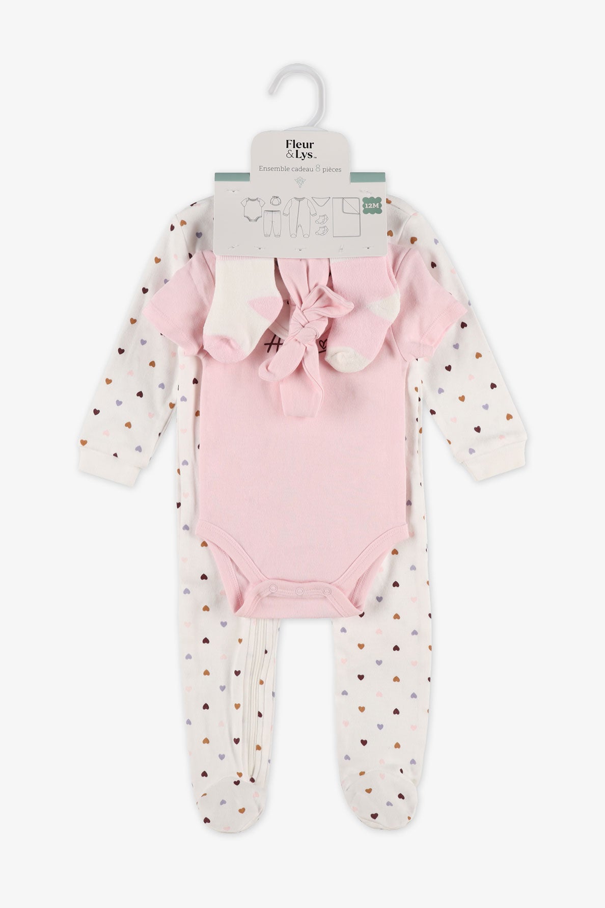 Ensemble cadeau retour de l'hôpital - Bébé fille && BLANC CASSÉ/MULTI