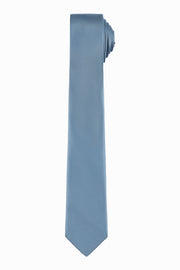 Cravate unie en modal et soie - Homme && BLEU PALE
