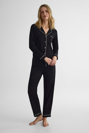 Pyjama 2 pièces en coton - Femme && NOIR