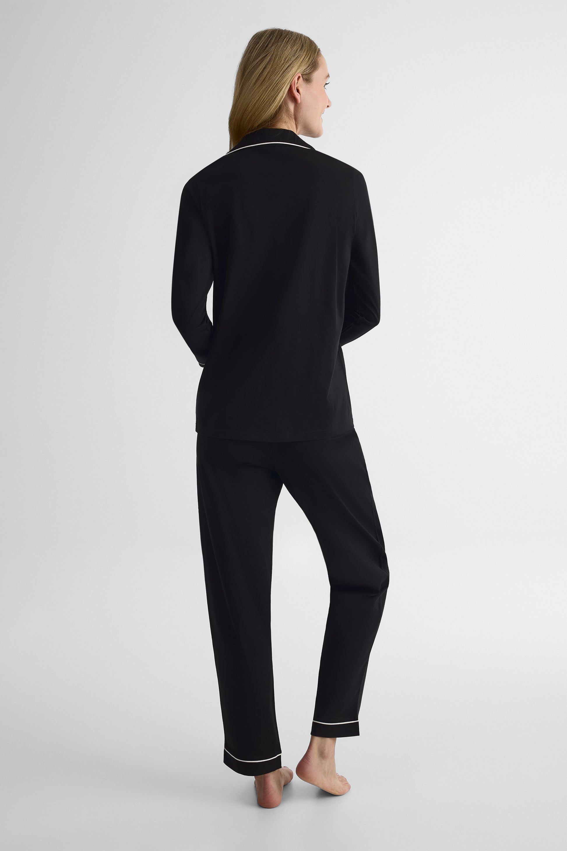 Pyjama 2 pièces en coton - Femme && NOIR
