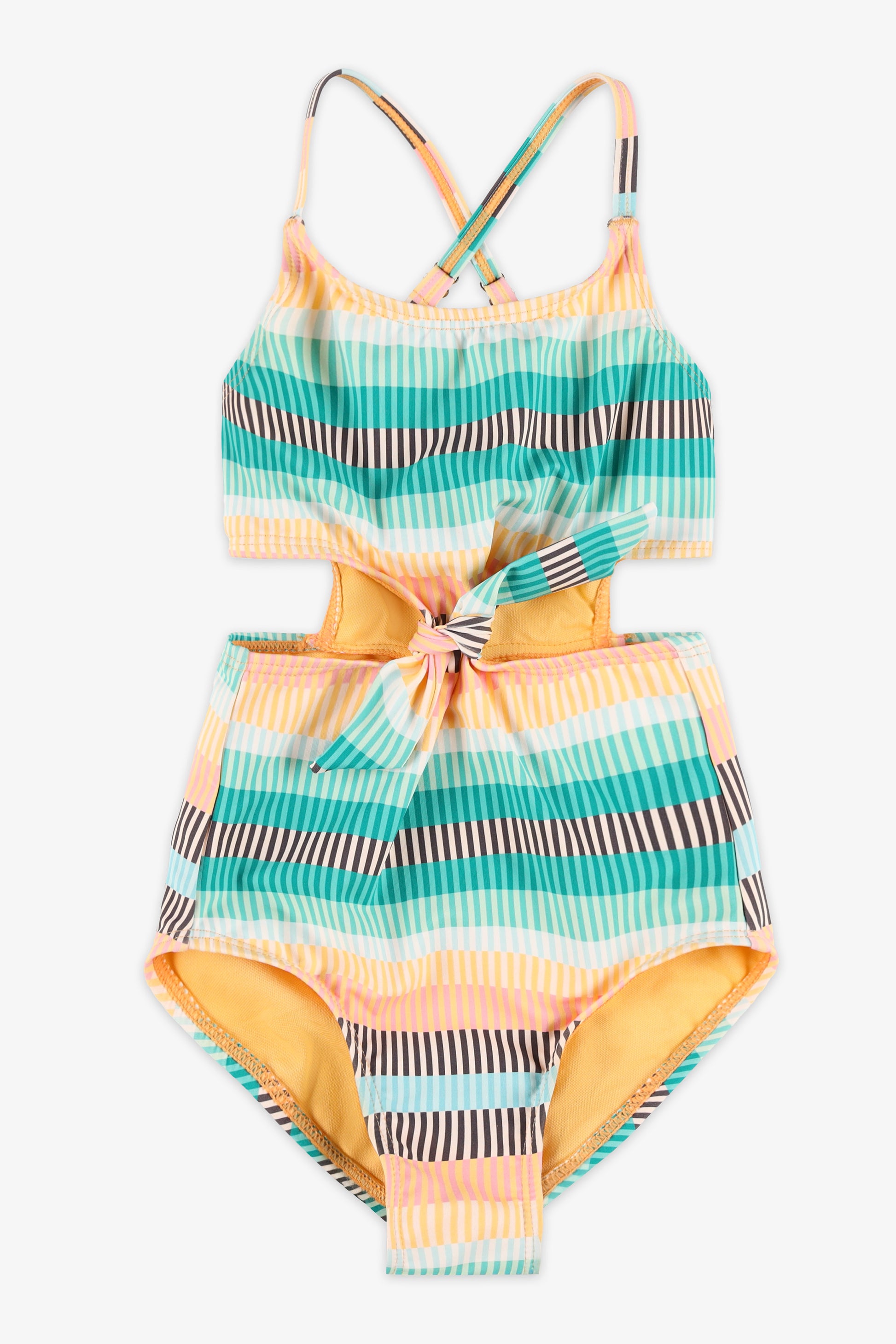 Maillot de bain 1 pièce imprimé - Enfant fille && MULTICOLORE