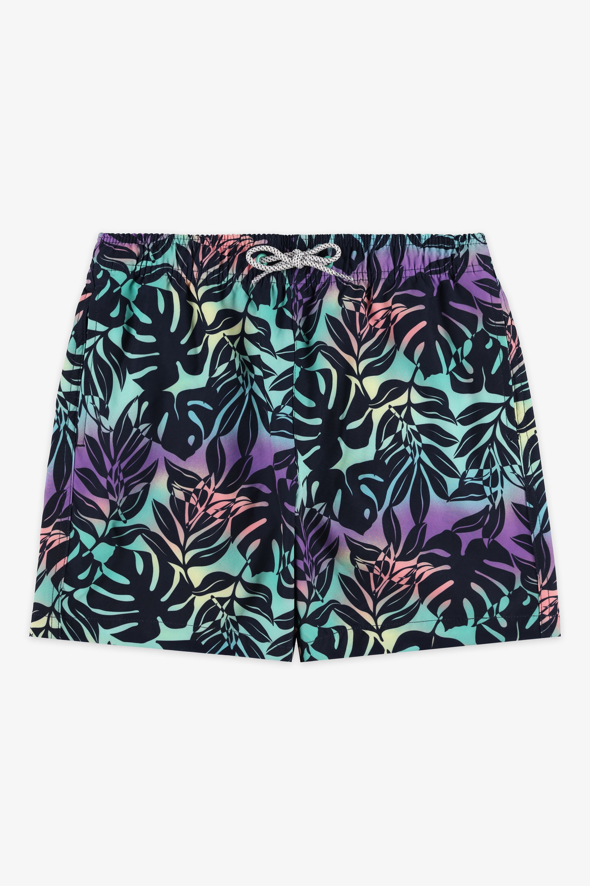 Maillot de bain short - Ado garçon && VERT/MULTI