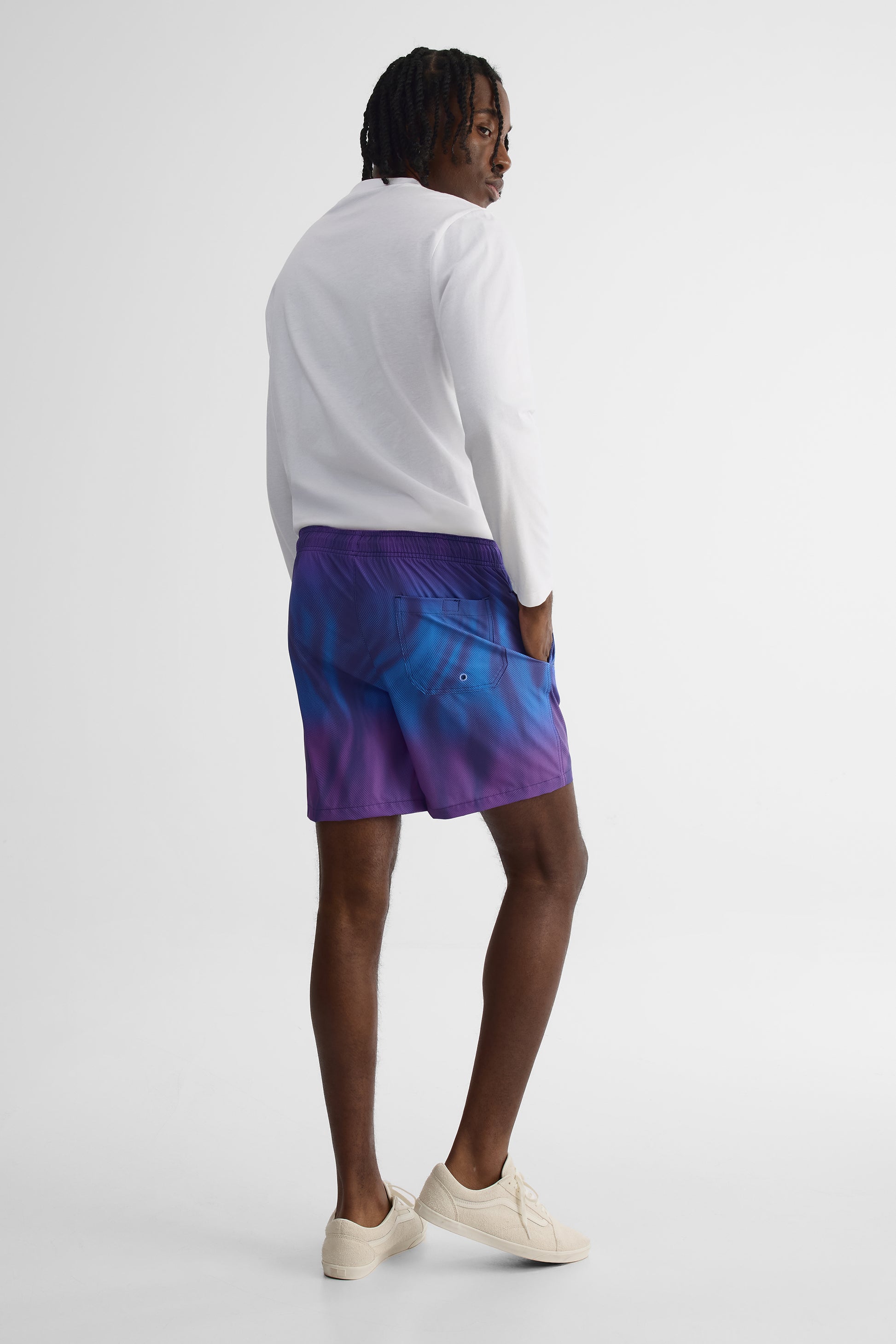 Maillot de bain élastique - Homme && BLEU MULTI