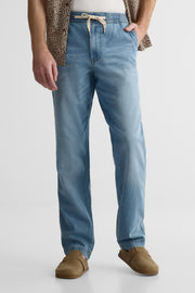 Jeans 5 poches avec cordon - Homme && DENIM PALE