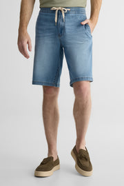 Short denim 5 poches - Homme && DENIM PALE