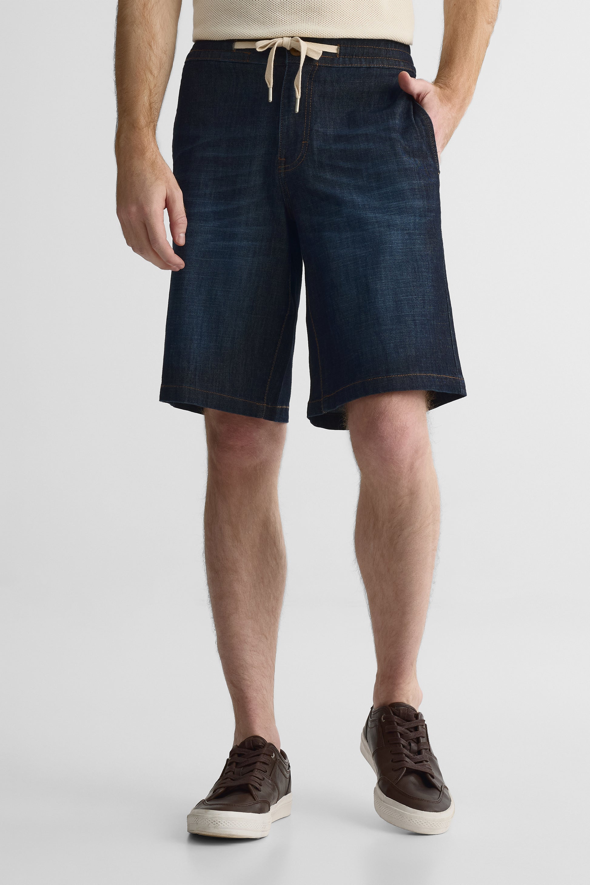 Short denim 5 poches - Homme && DENIM FONCE