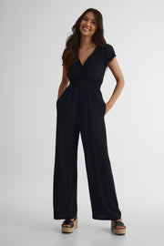 Robe d'été col V - Femme && NOIR