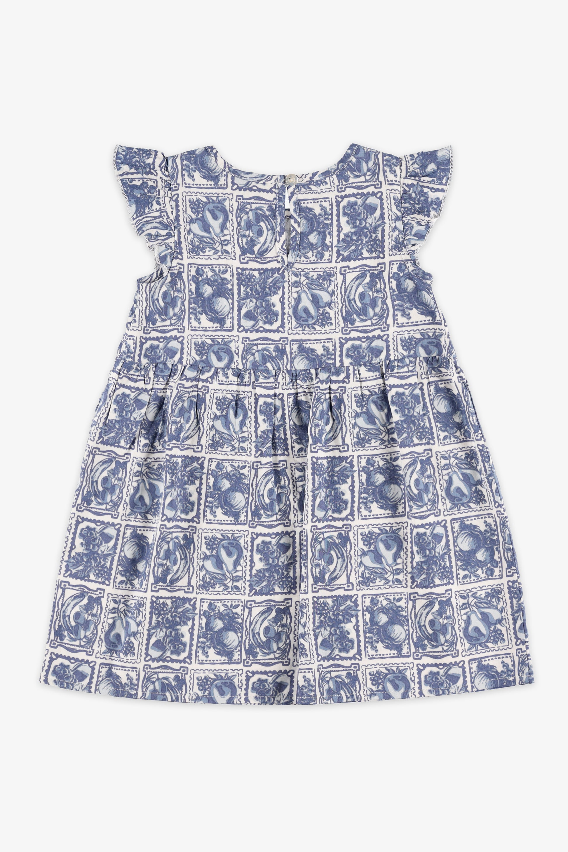 Robe à encolure ronde - Bébé fille && BLEU MULTI