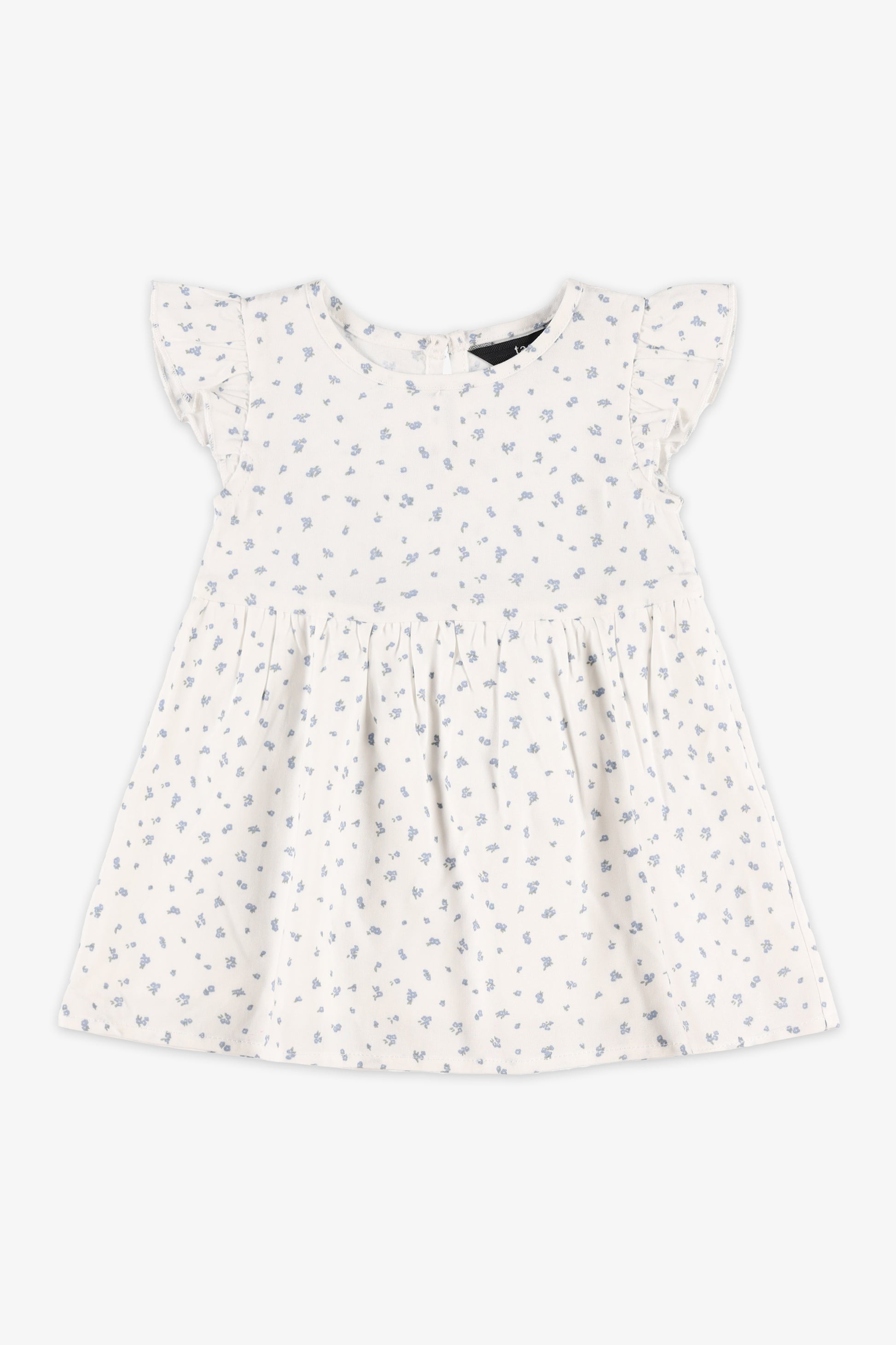 Robe à encolure ronde - Bébé fille && BLANC CASSÉ/MULTI