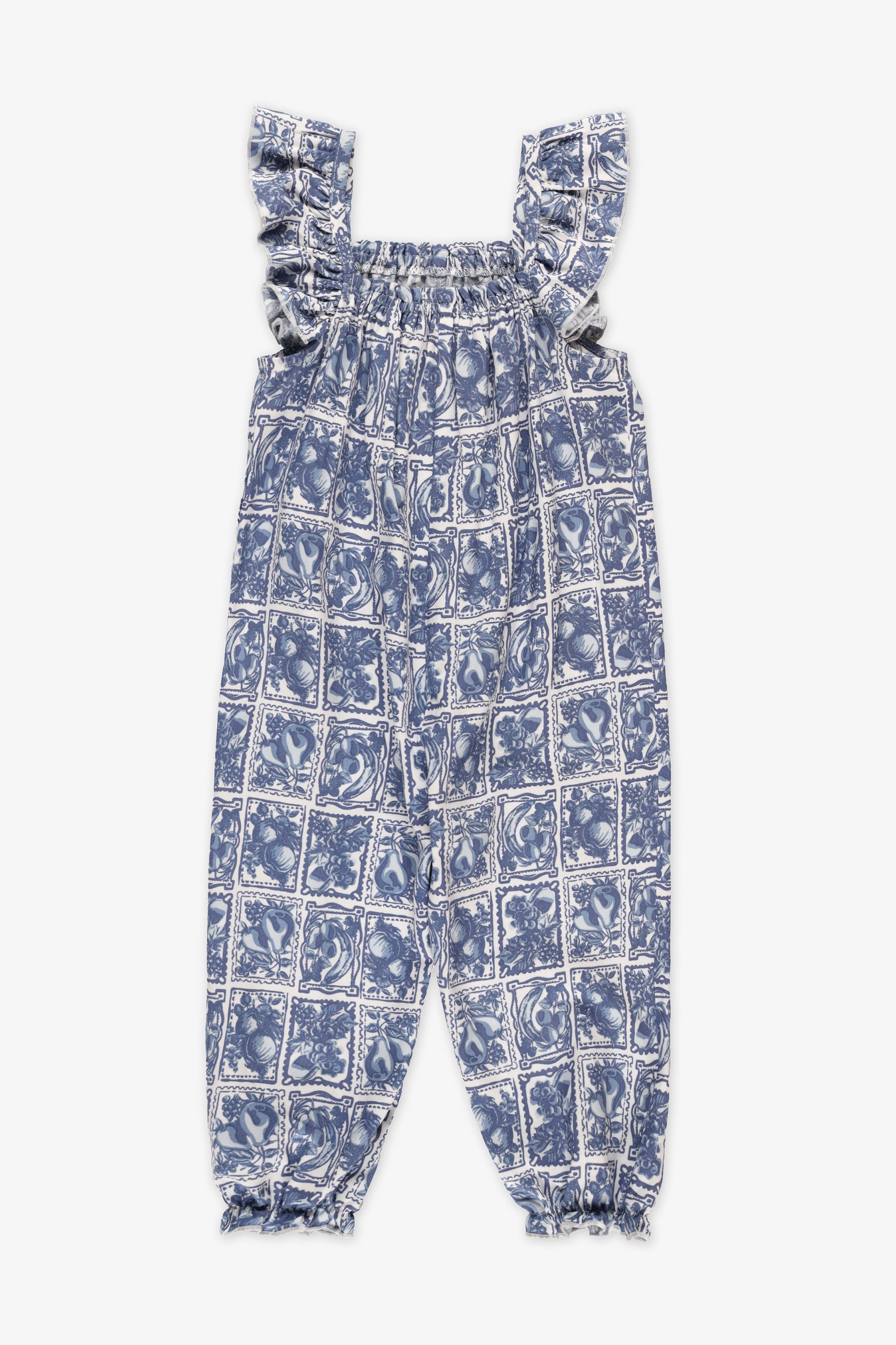 Jumpsuit à volants - Bébé fille && BLEU MULTI