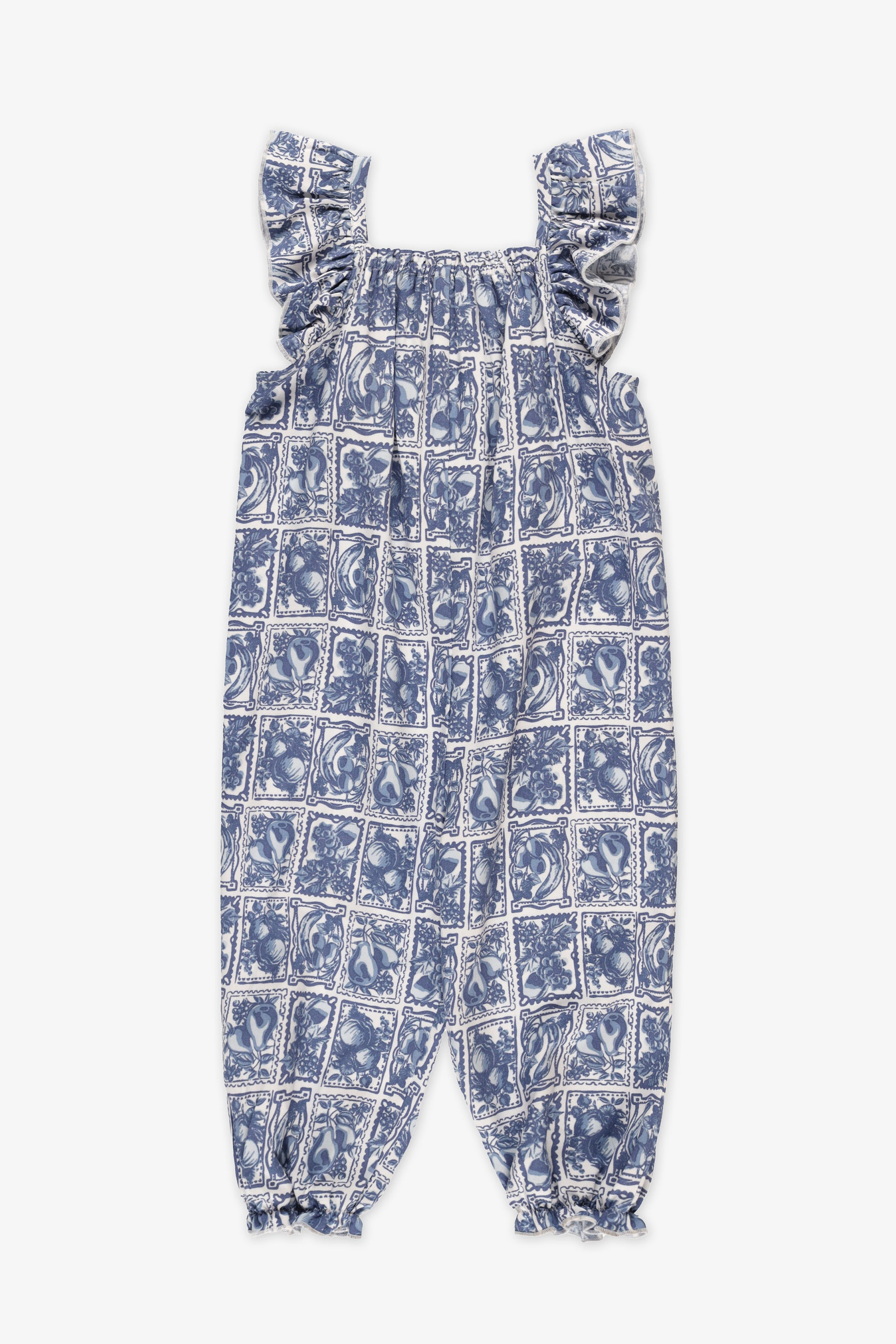 Jumpsuit à volants - Bébé fille && BLEU MULTI