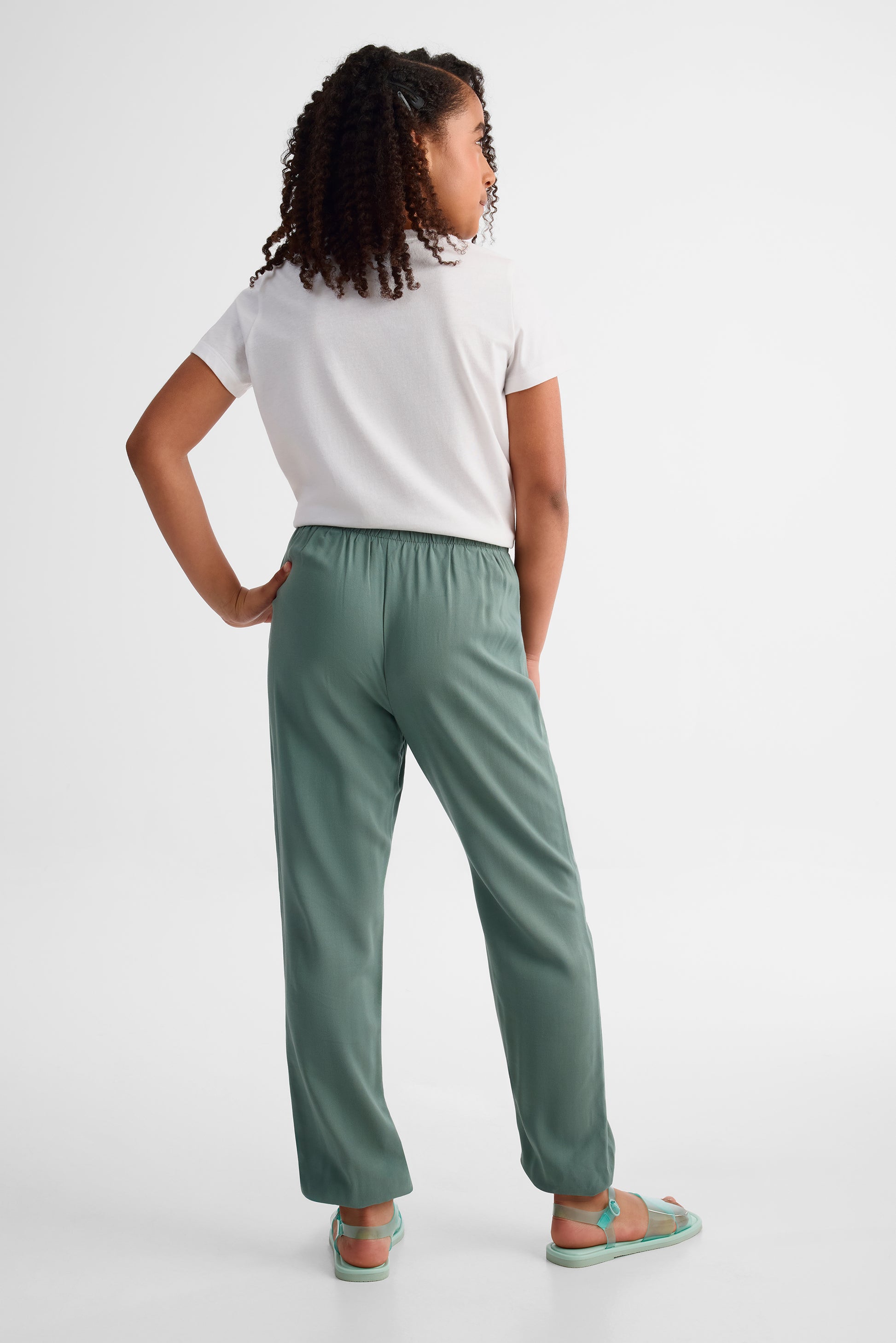Pantalon jogger uni - Ado fille && VERT FONCE