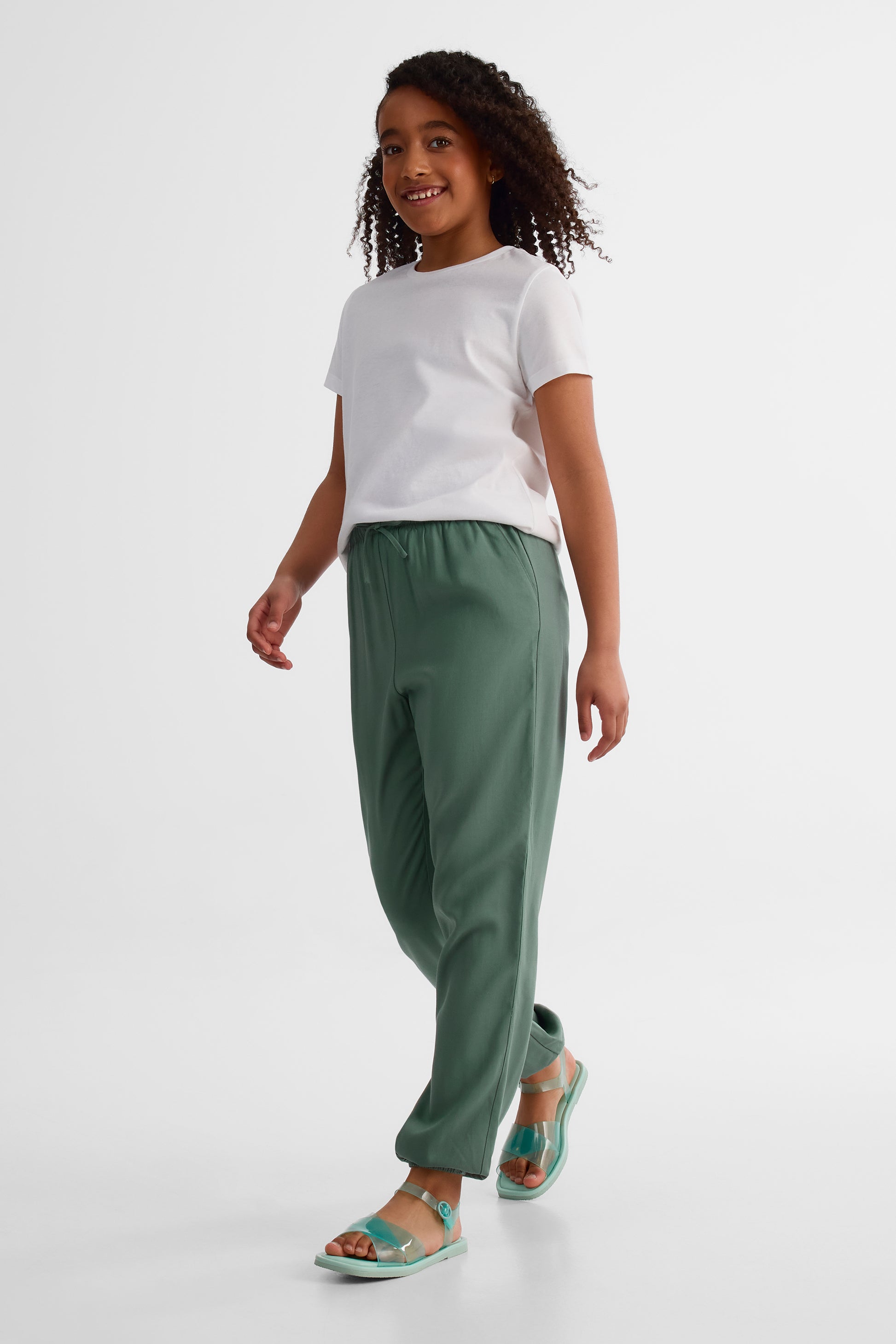 Pantalon jogger uni - Ado fille && VERT FONCE
