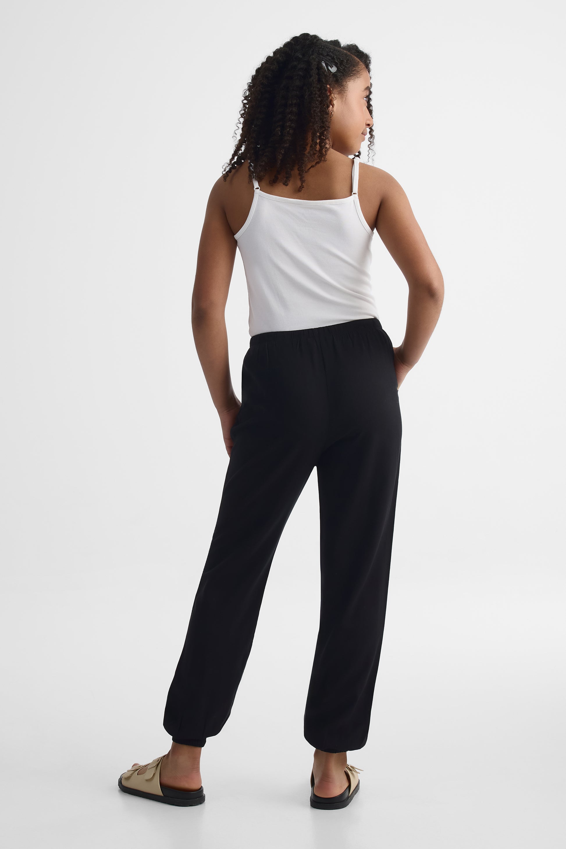 Pantalon jogger uni - Ado fille && NOIR