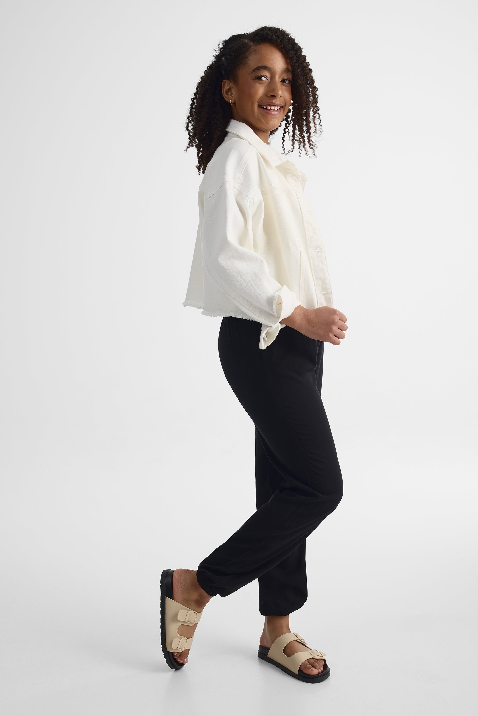 Pantalon jogger uni - Ado fille && NOIR