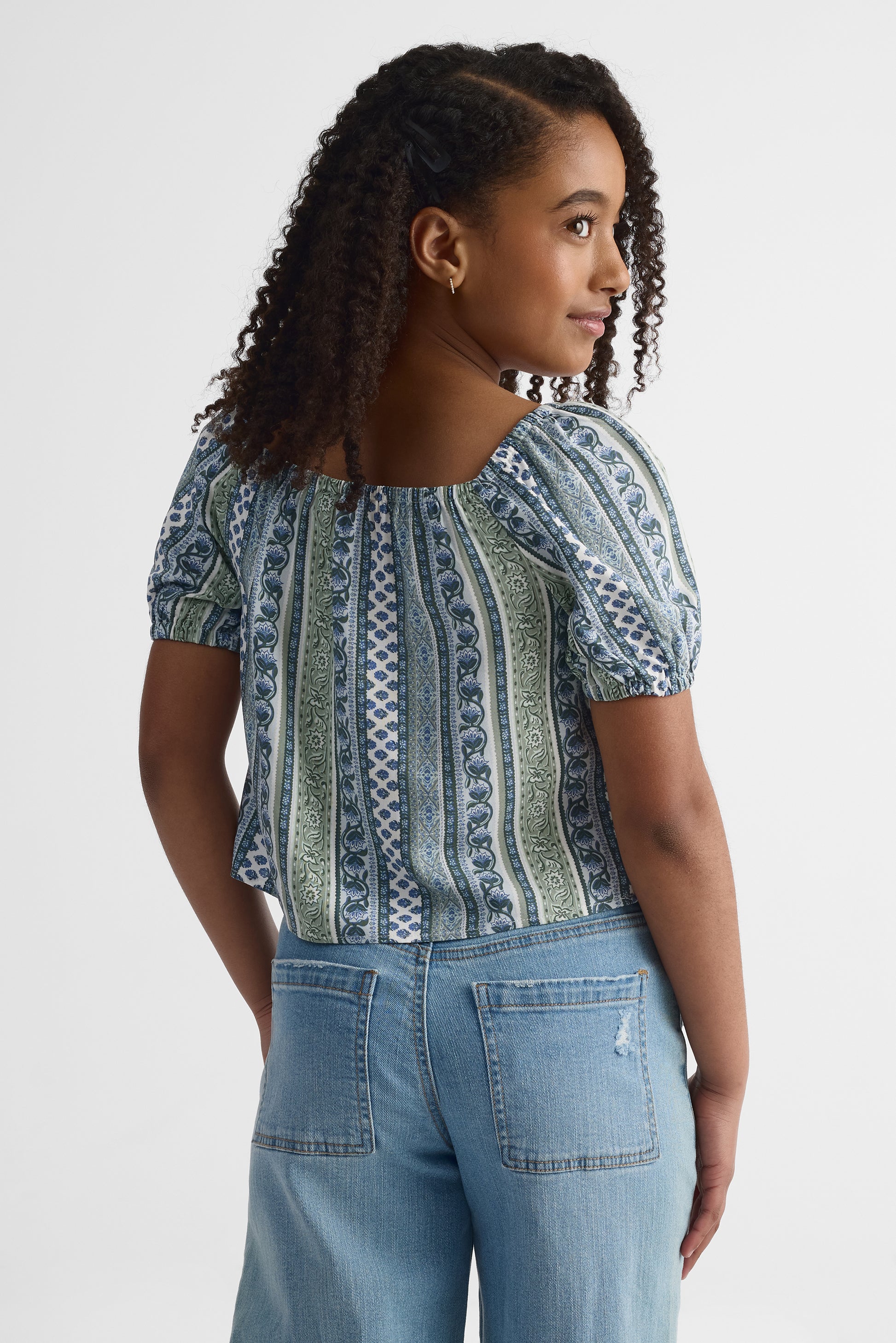 Blouse à manches courtes - Ado fille && VERT PALE