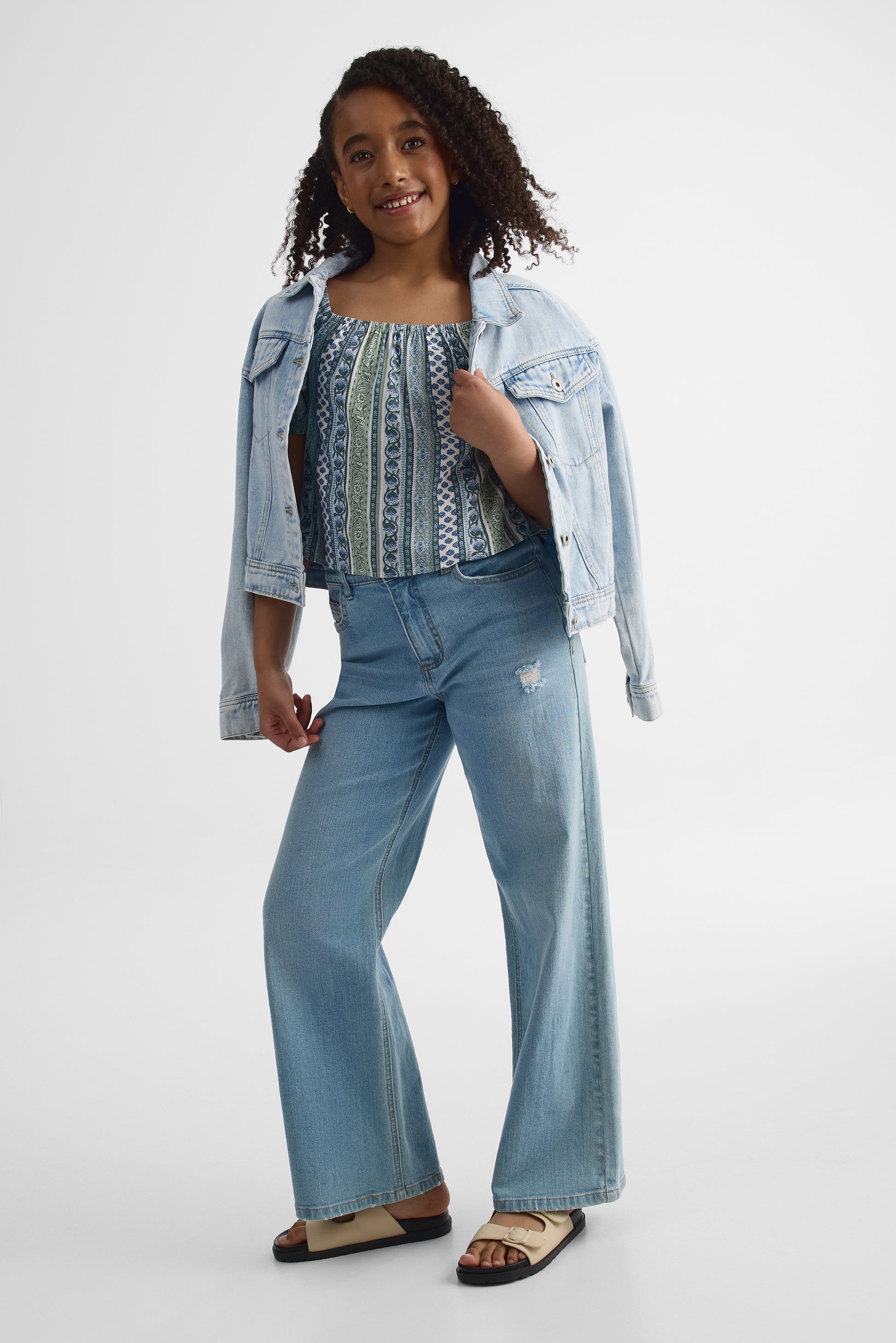 Blouse à manches courtes - Ado fille && VERT PALE