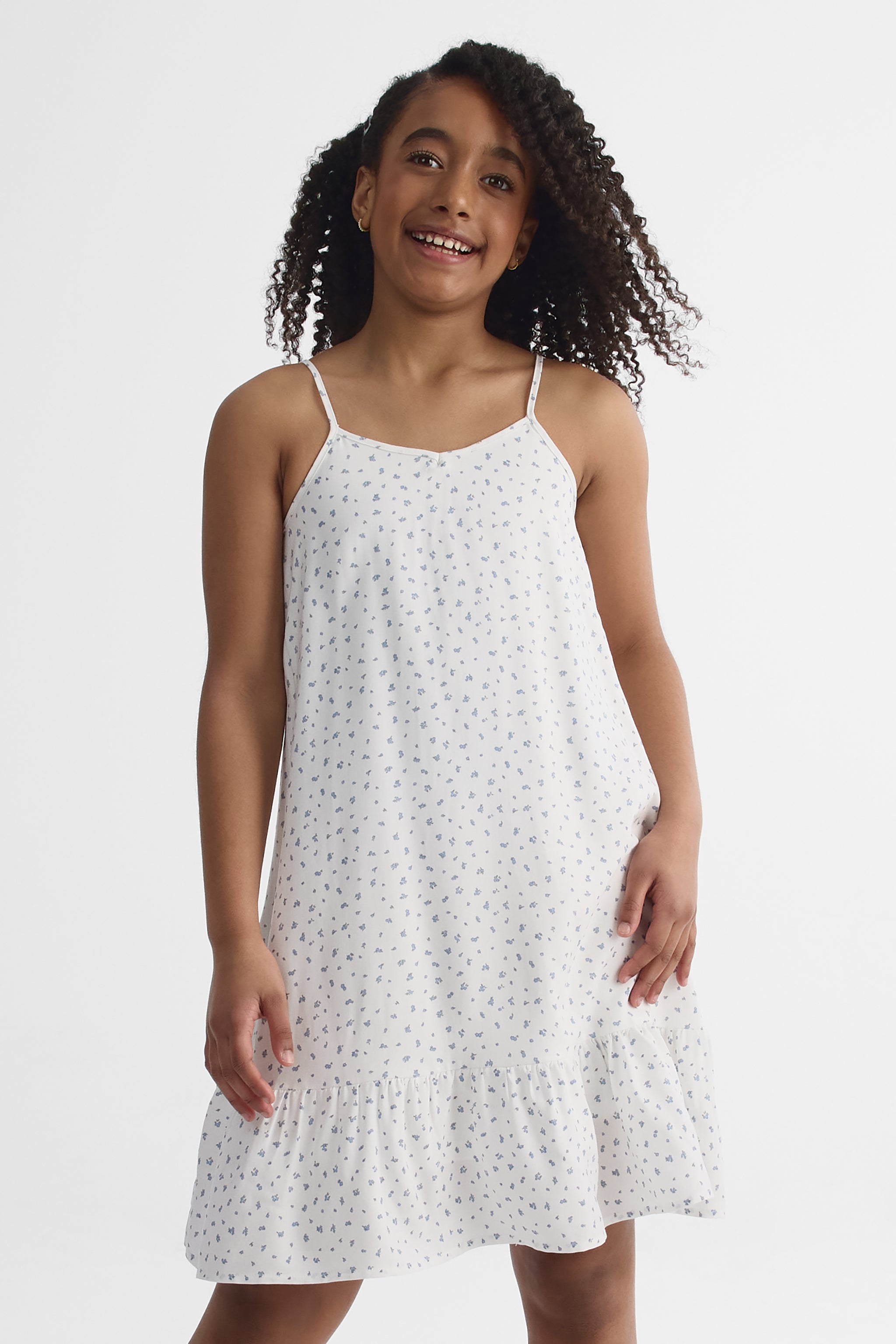 Robe à bretelles ajustables - Ado fille && BLANC CASSÉ/MULTI