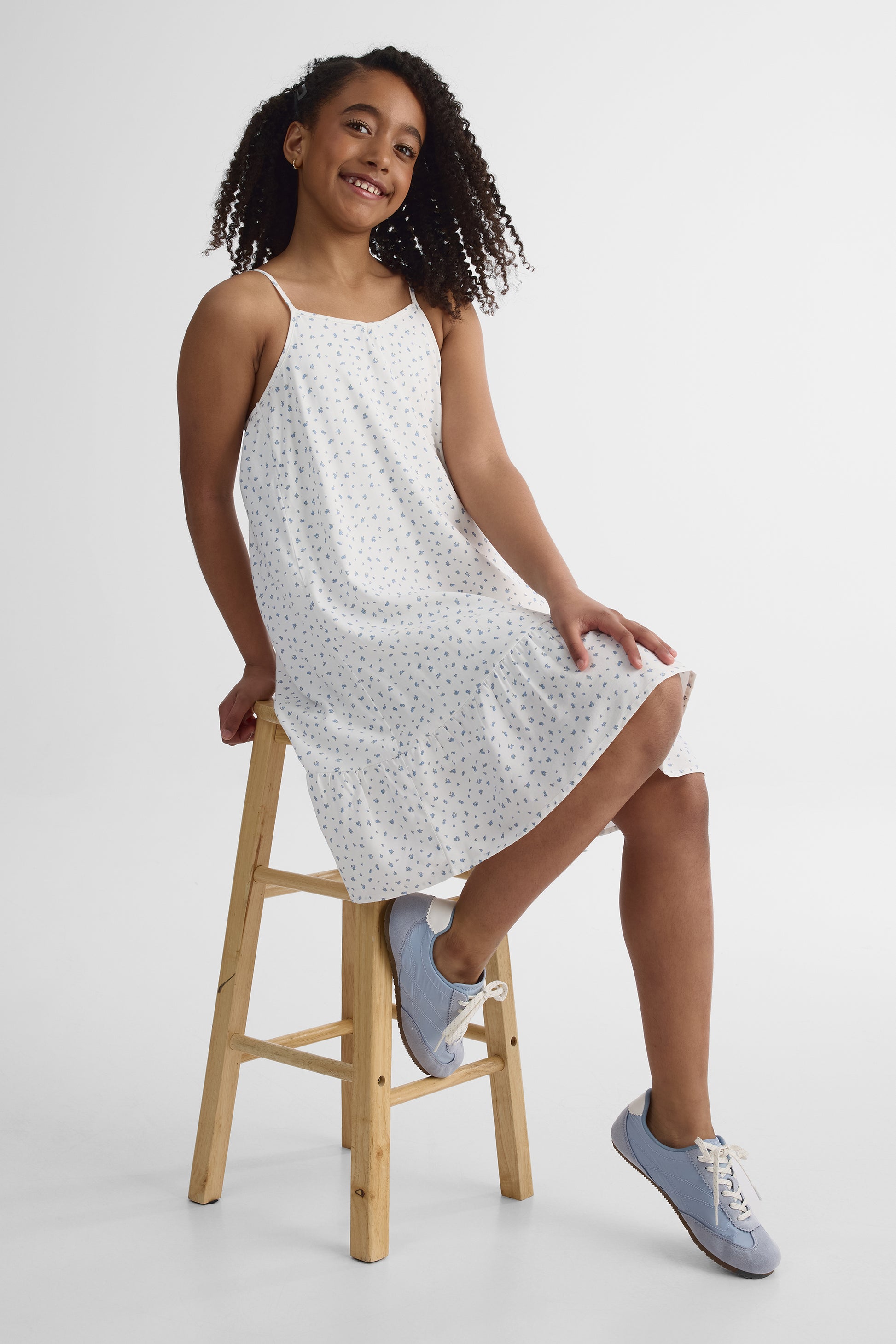 Robe à bretelles ajustables - Ado fille && BLANC CASSÉ/MULTI