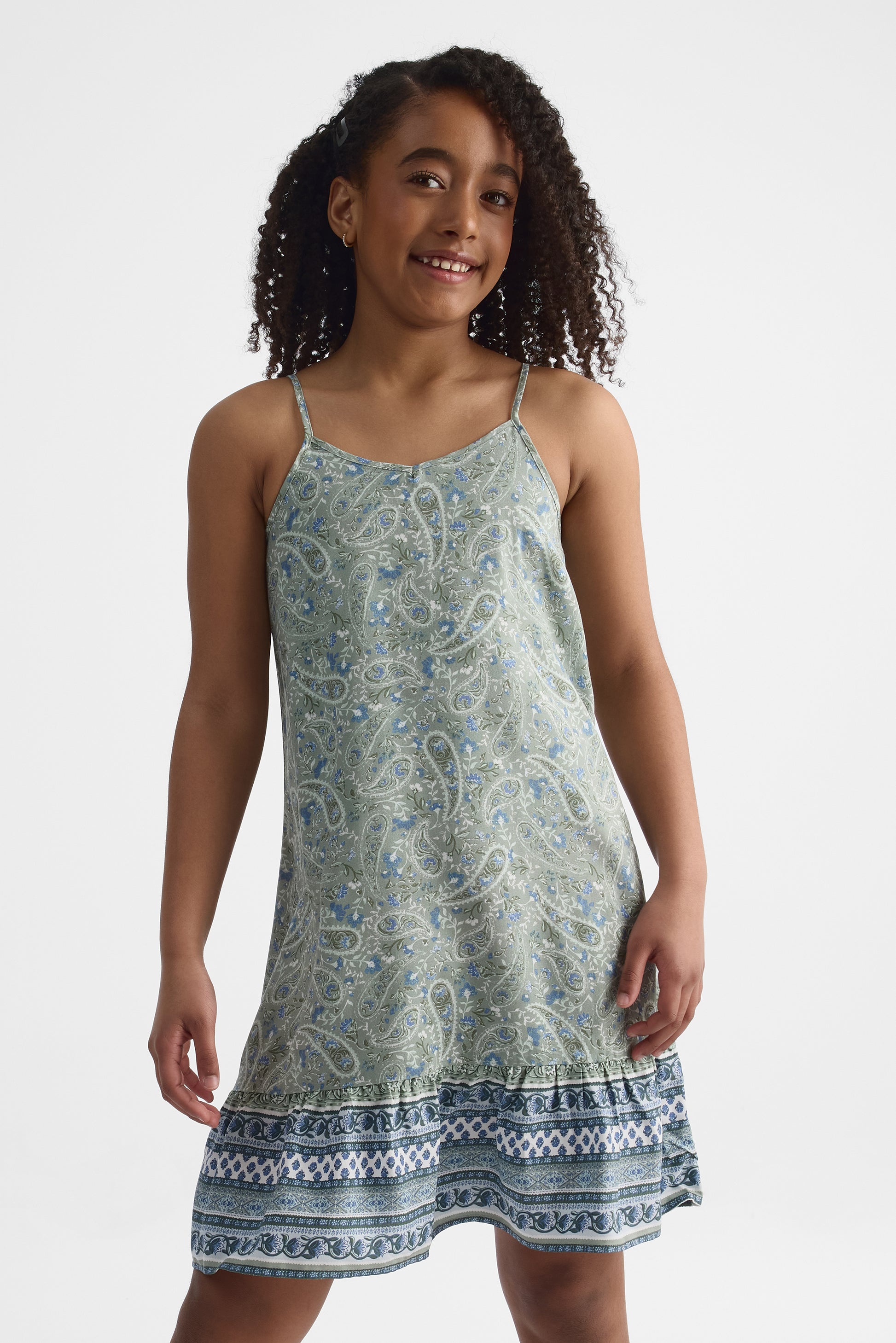 Robe à bretelles ajustables - Ado fille && VERT/MULTI