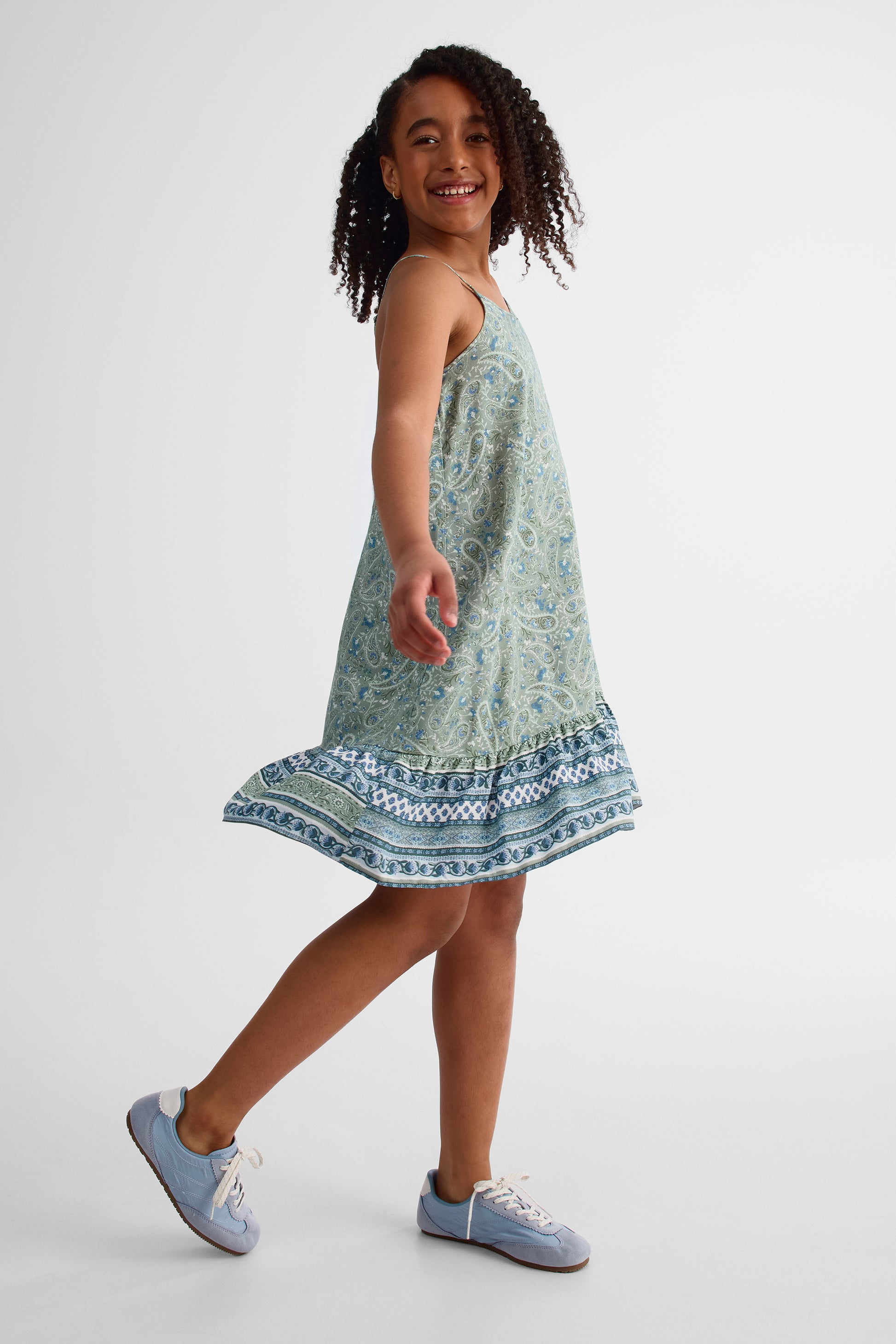 Robe à bretelles ajustables - Ado fille && VERT/MULTI