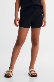 T-shirt uni 100% viscose - Ado fille && NOIR